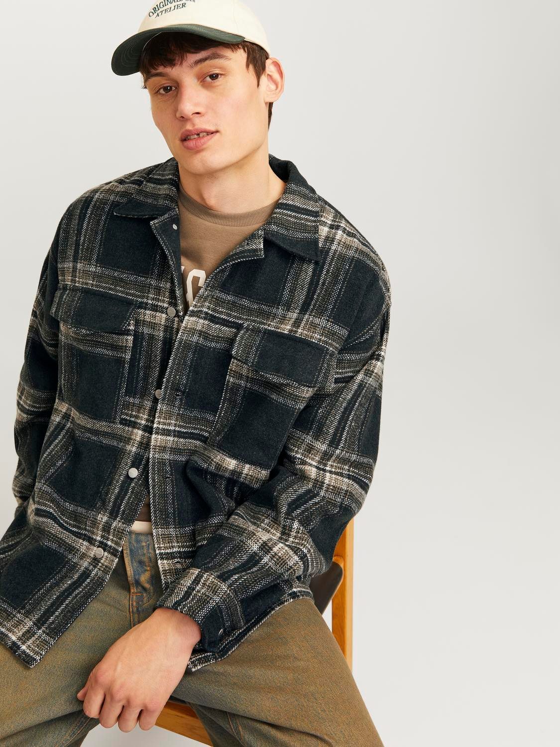 Jack & Jones Overhemd met lange mouwen JORVESTERBRO CHECK OVERSHIRT LS SN