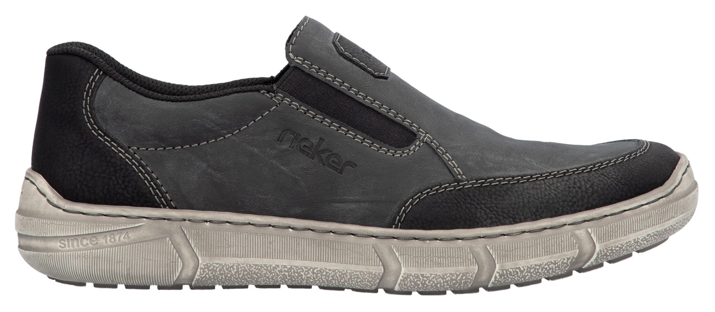Rieker Instappers slip-on sneaker, lage schoen, instapschoen met elastiek aan beide zijden