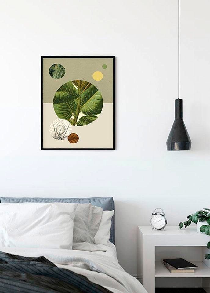 Komar Wanddecoratie Green Structure Wanddecoratie - zonder lijst (1 stuk)