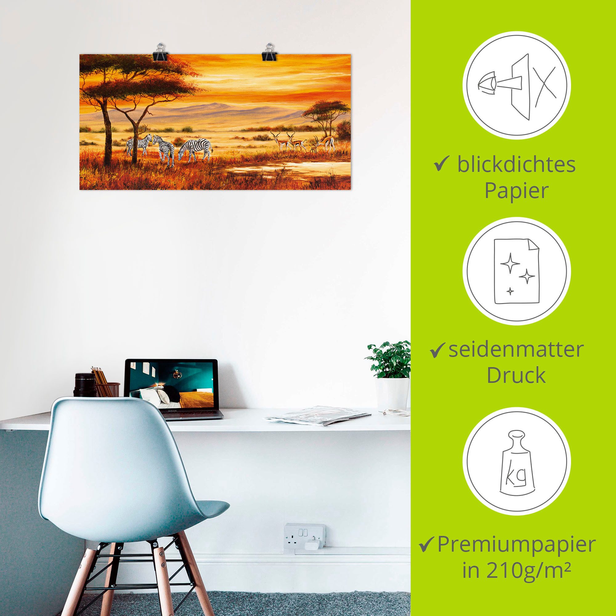 Artland Artprint Afrikaans landschap I als artprint op linnen, poster, muursticker in verschillende maten