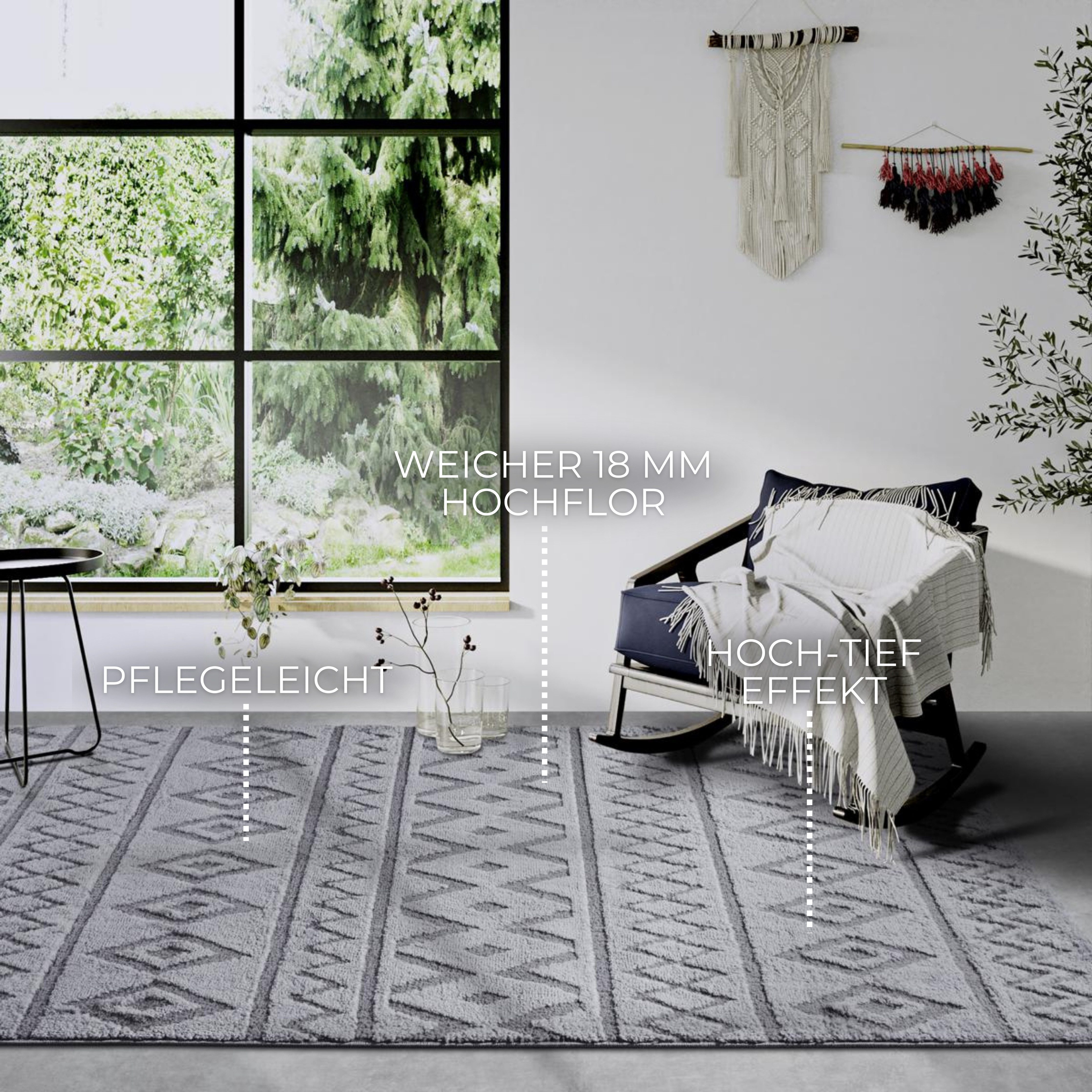 ELLE DECORATION Design-vloerkleed Itinerance Hoogpolig, shaggy, loper, zacht, langpolig, modern, hoog-laag effect
