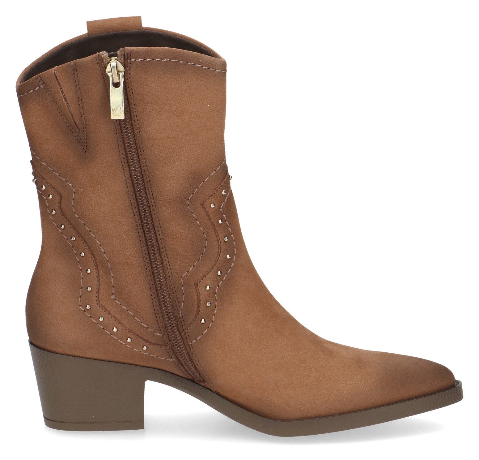 Caprice Cowboylaarsjes , blokhak, western enkellaarsjes, westernlaarzen versierd met studs