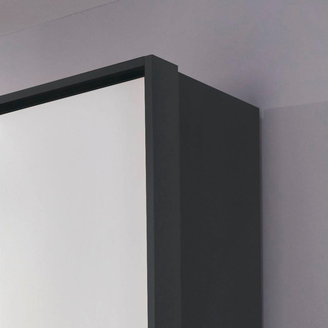 rauch Draaideurkast Mainz met spiegel en passe-partout optioneel met verlichting, buitendeuren met push-to-openfunctie