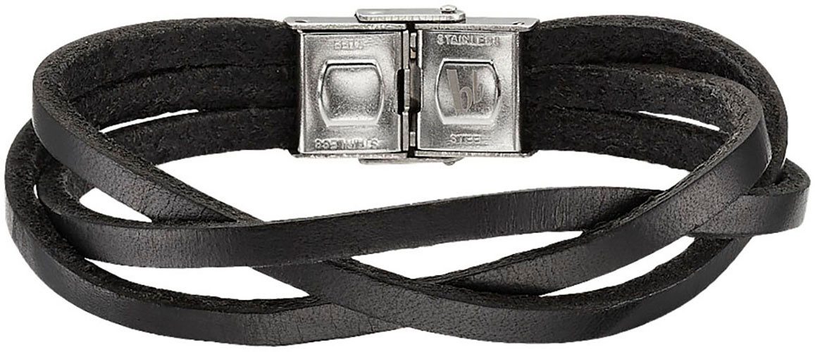 Bruno Banani Leren armband Sieraad cadeau armband, B4102B/20/00/BL, B4102B/20/00/BR