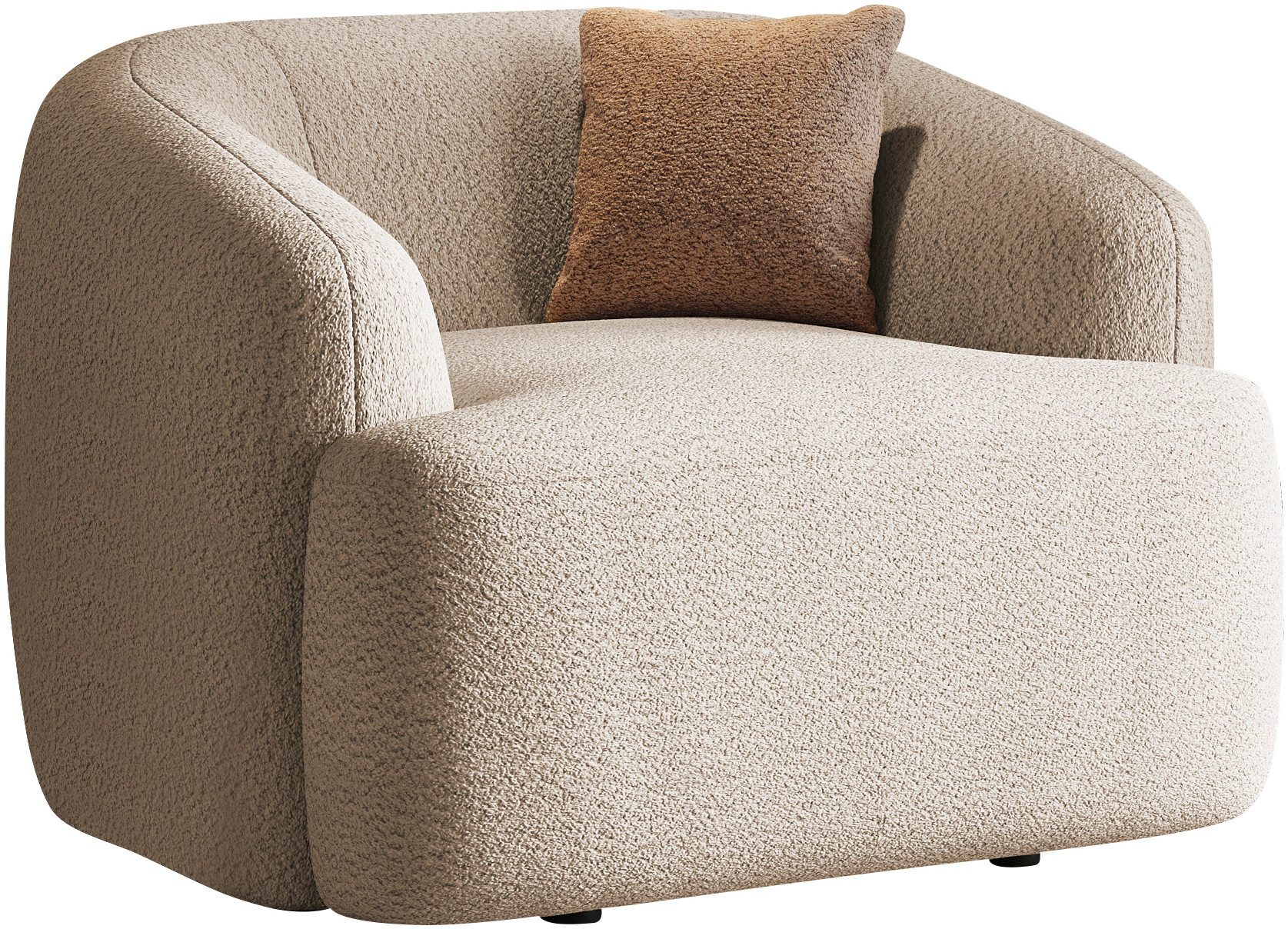 INOSIGN Fauteuil Nergal, BxDxH, 120x110x81 cm Grote fauteuil met golfondersteuning, in verschillende kleuren