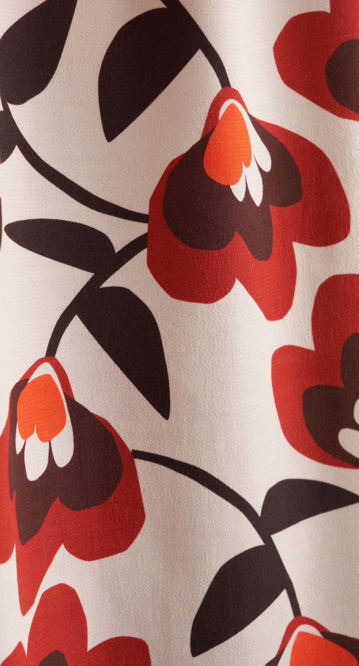 seidensticker Overhemdblouse Zwarte roos Lange mouwen kraag print