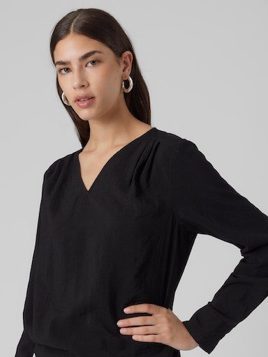 Vero Moda Blouse met lange mouwen VMLENA LS PLEAT TOP WVN NOOS