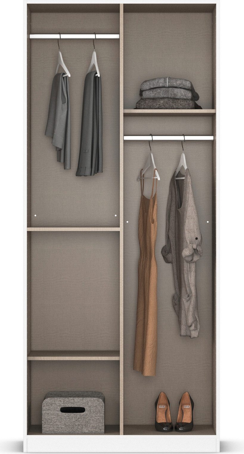 rauch Draaideurkast Kledingkast kast garderobe MAIKA met decor-front 2 lades, in verschillende breedtes, hoogtes, kleuren, made in germany