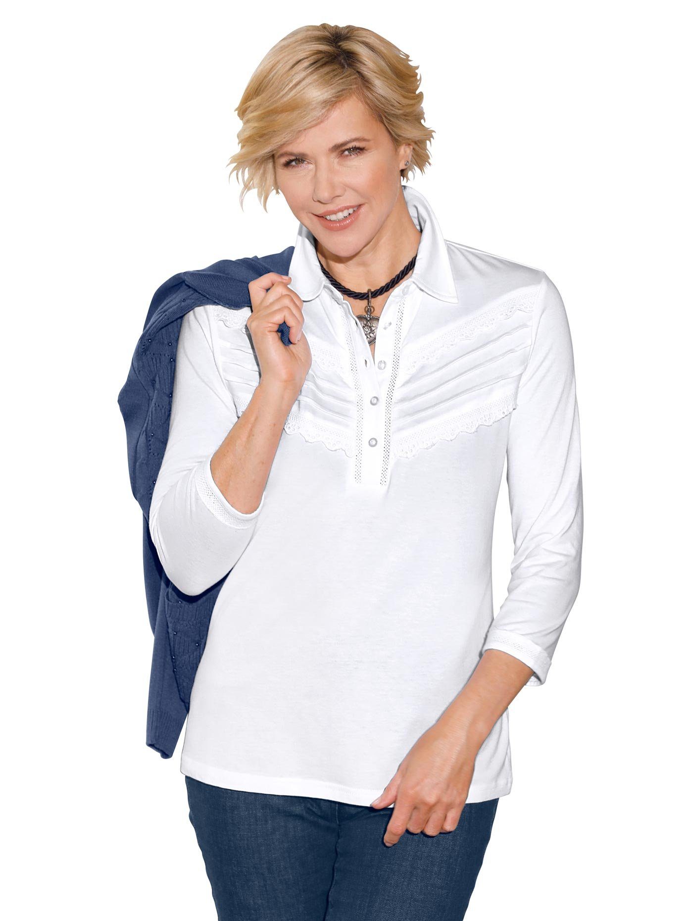 Classic Poloshirt Shirt (1-delig) dames polo's maat 48 wit