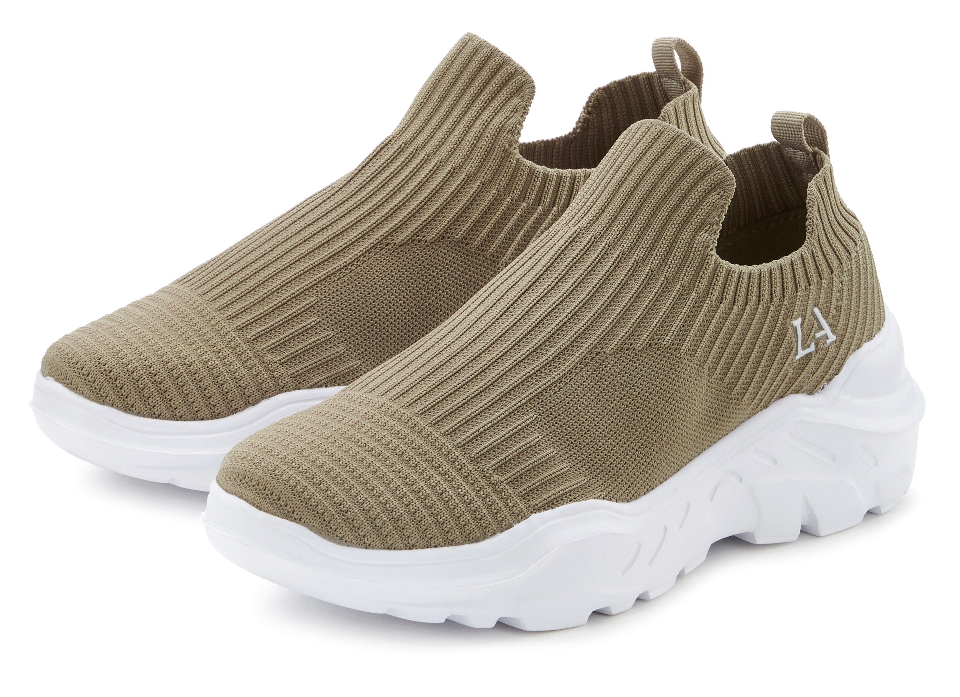 Lascana Sneakers Slip-on sneaker, lage schoen, slipper, vrijetijdsschoen VEGAN