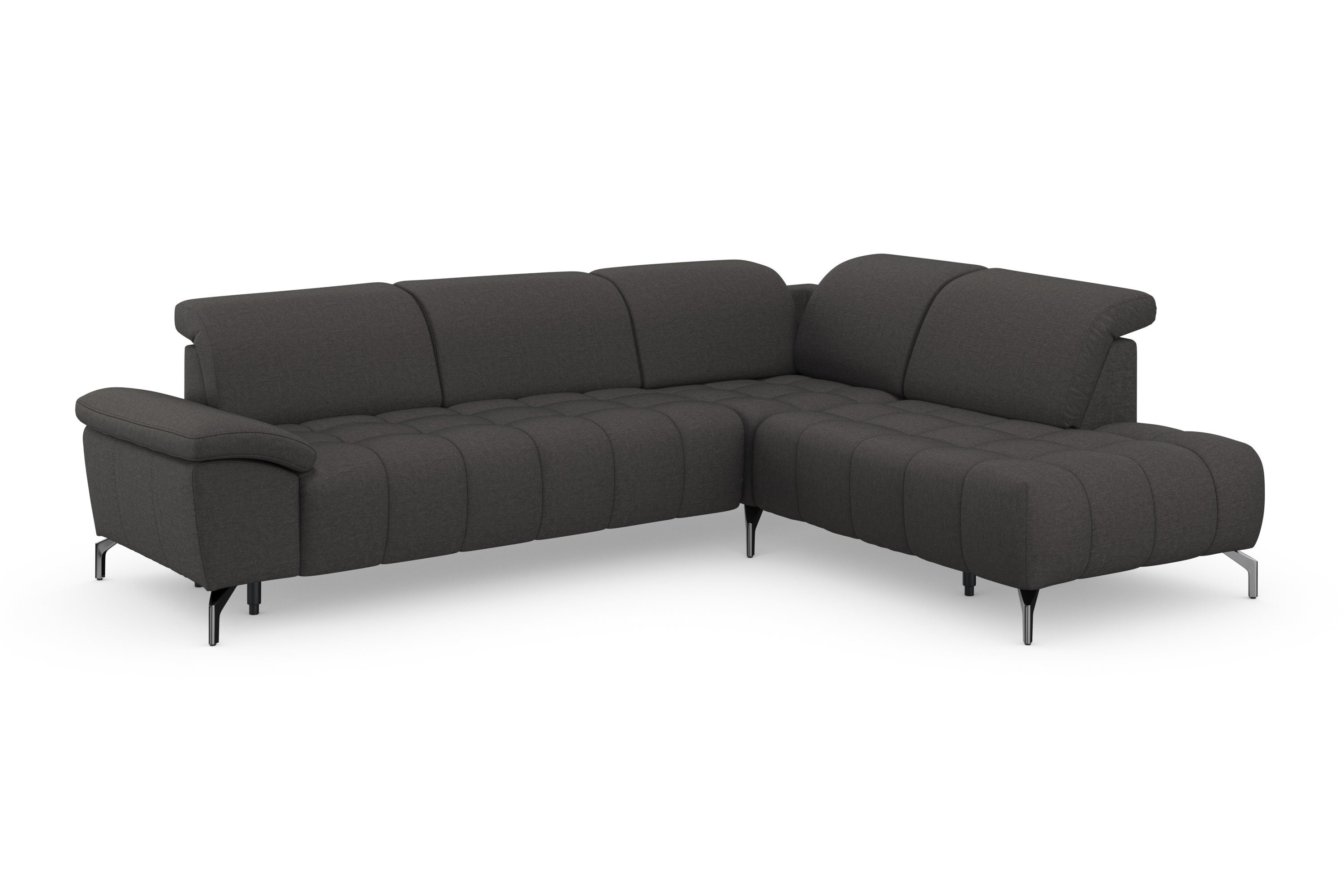 sit&more Hoekbank Cool L-vorm naar keuze met verstelbare hoofdsteun en uittrekzitting motorisch