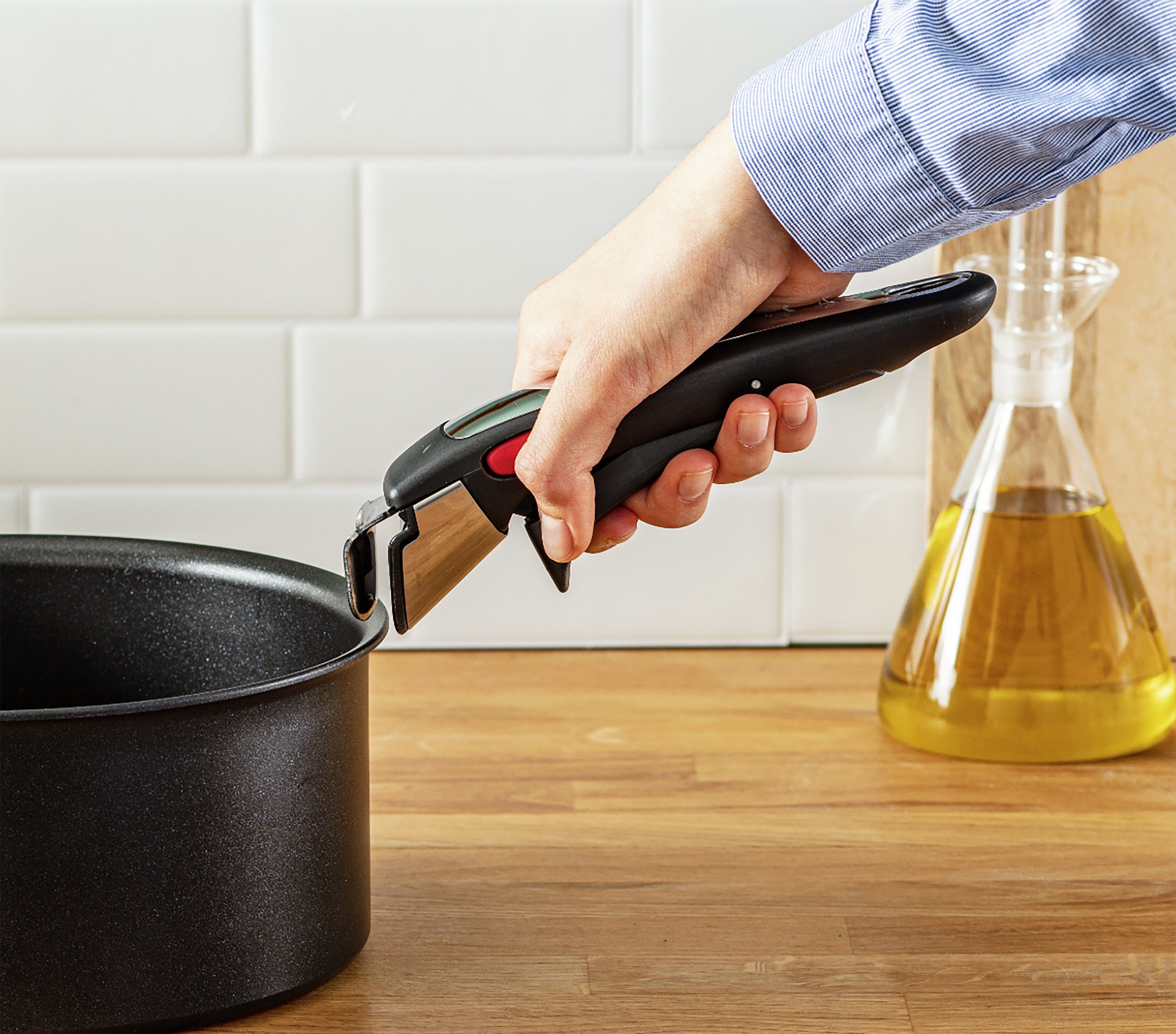 Tefal Pannenset Ingenio Unlimited On pannen en potten inductiegeschikt, antiaanbak Thermo-signaal, afneembare handgreep, geschikt voor alle kookplaten (set, 13-delig)