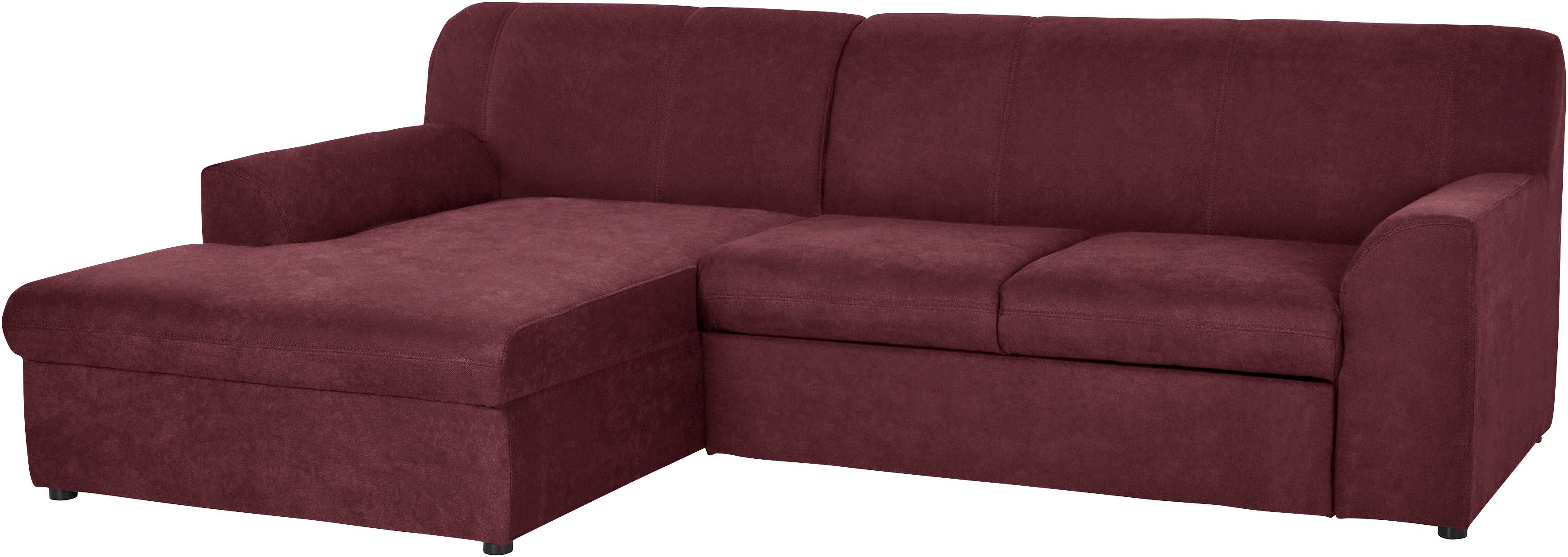 DOMO collection Hoekbank Topper, elegant en tijdloos, compacte afmetingen 245/155cm, L-vorm