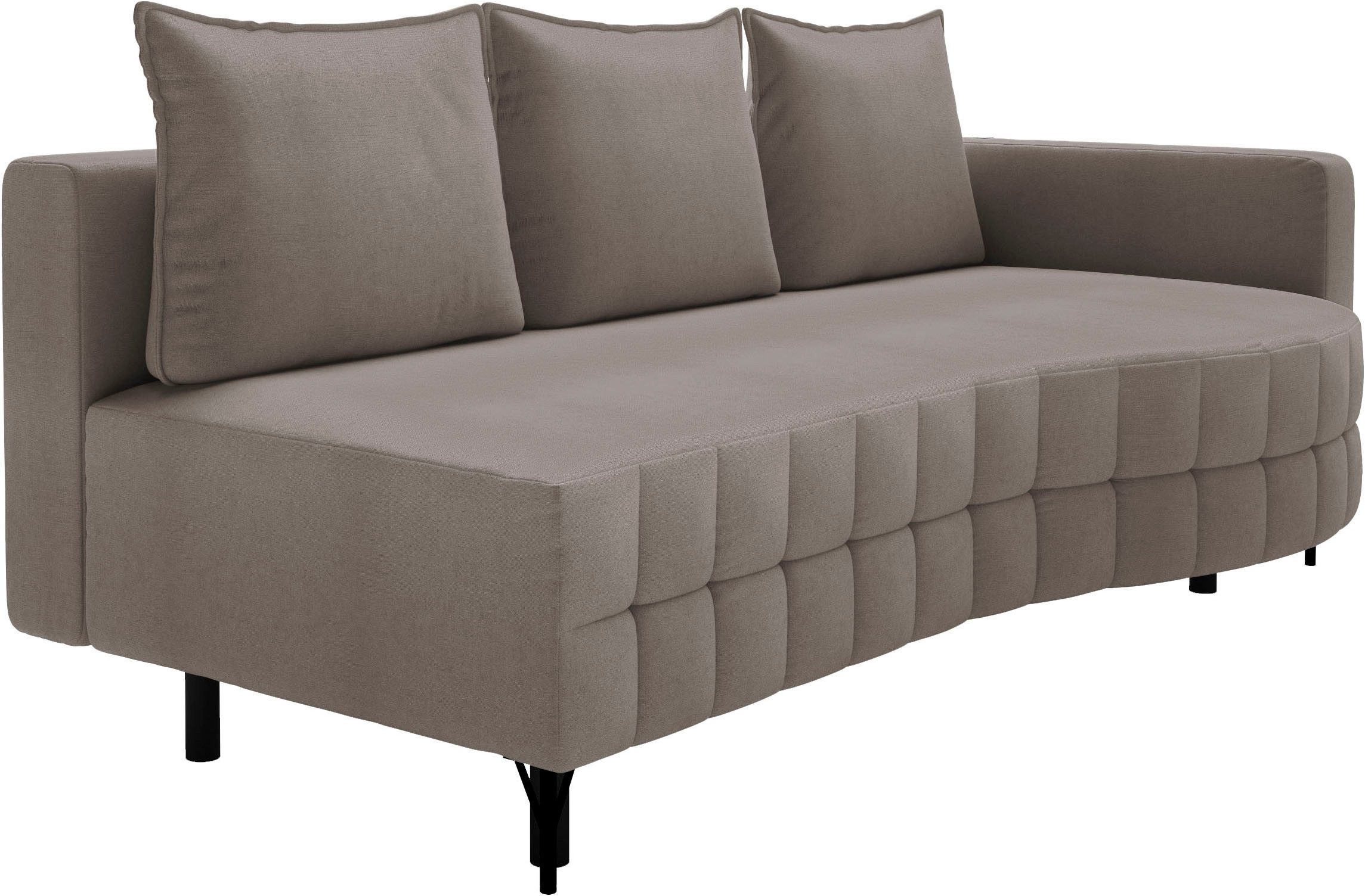 exxpo - sofa fashion Loungebank T wiggy slaapbank met bedfunctie en bedlade, comfortabele bonellvering, super zitcomfort, elegante vormtaal