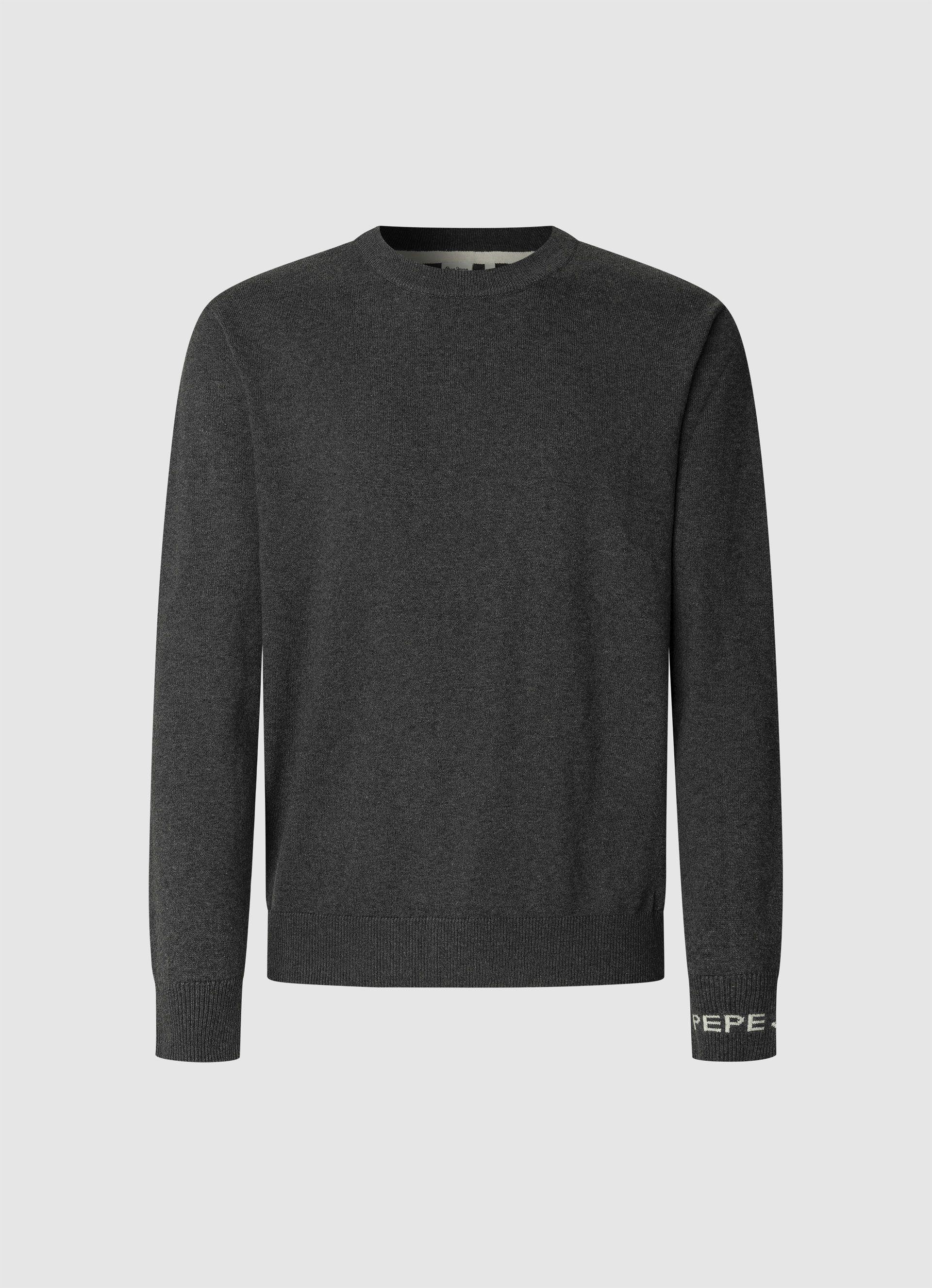 Pepe Jeans Gebreide trui ANDRE CREW NECK met ronde hals, logo-jacquard