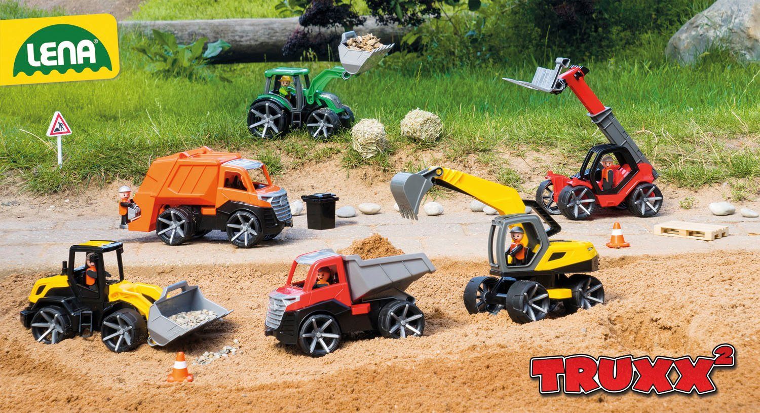 Lena® Speelgoed-shovel TRUXX² laadschop inclusief speelfiguur, made in europe