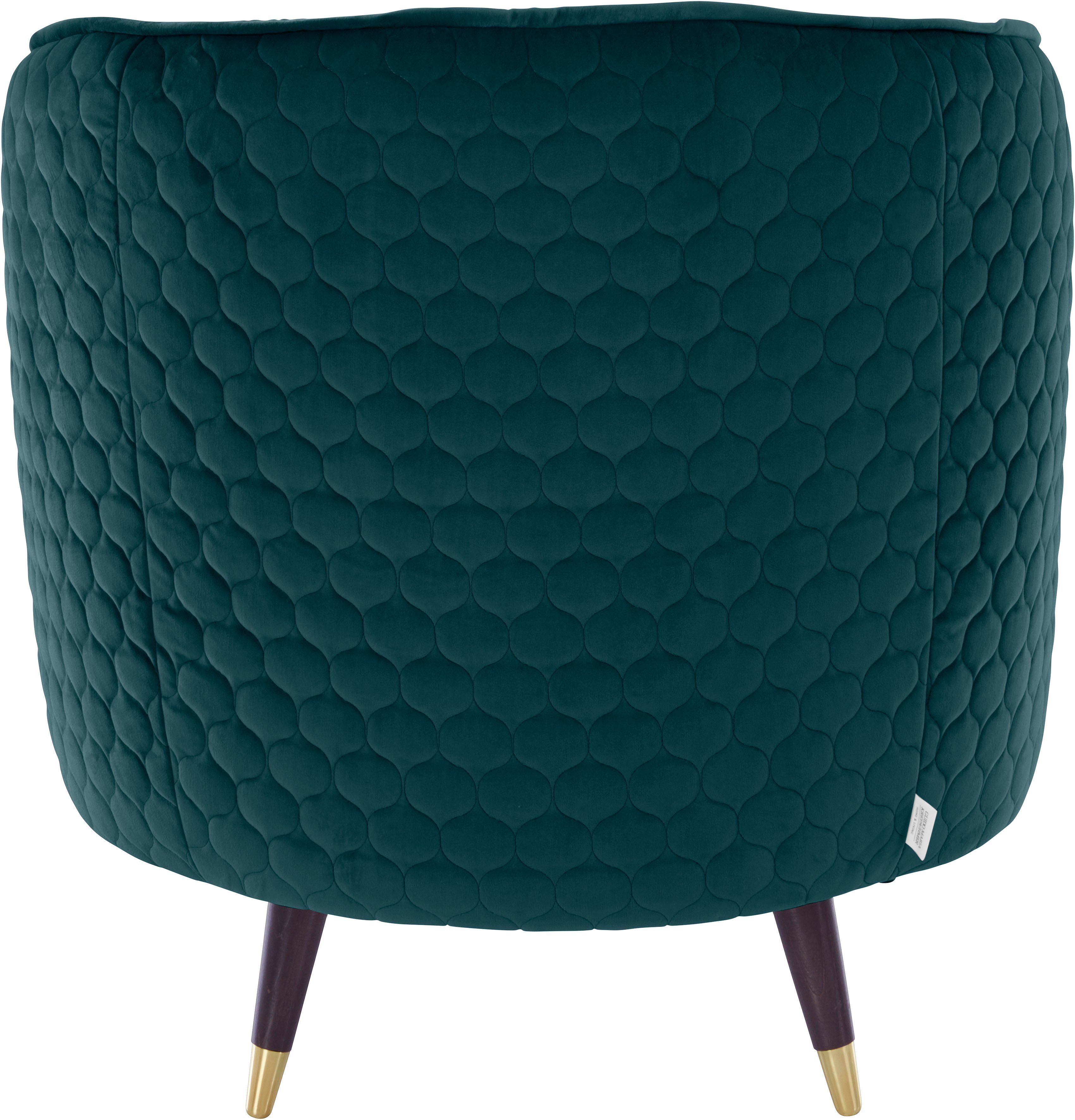 Guido Maria Kretschmer Home&Living Fauteuil Oradea cocktailstoel met elegante stiksels op achterzijde van de rugleuning