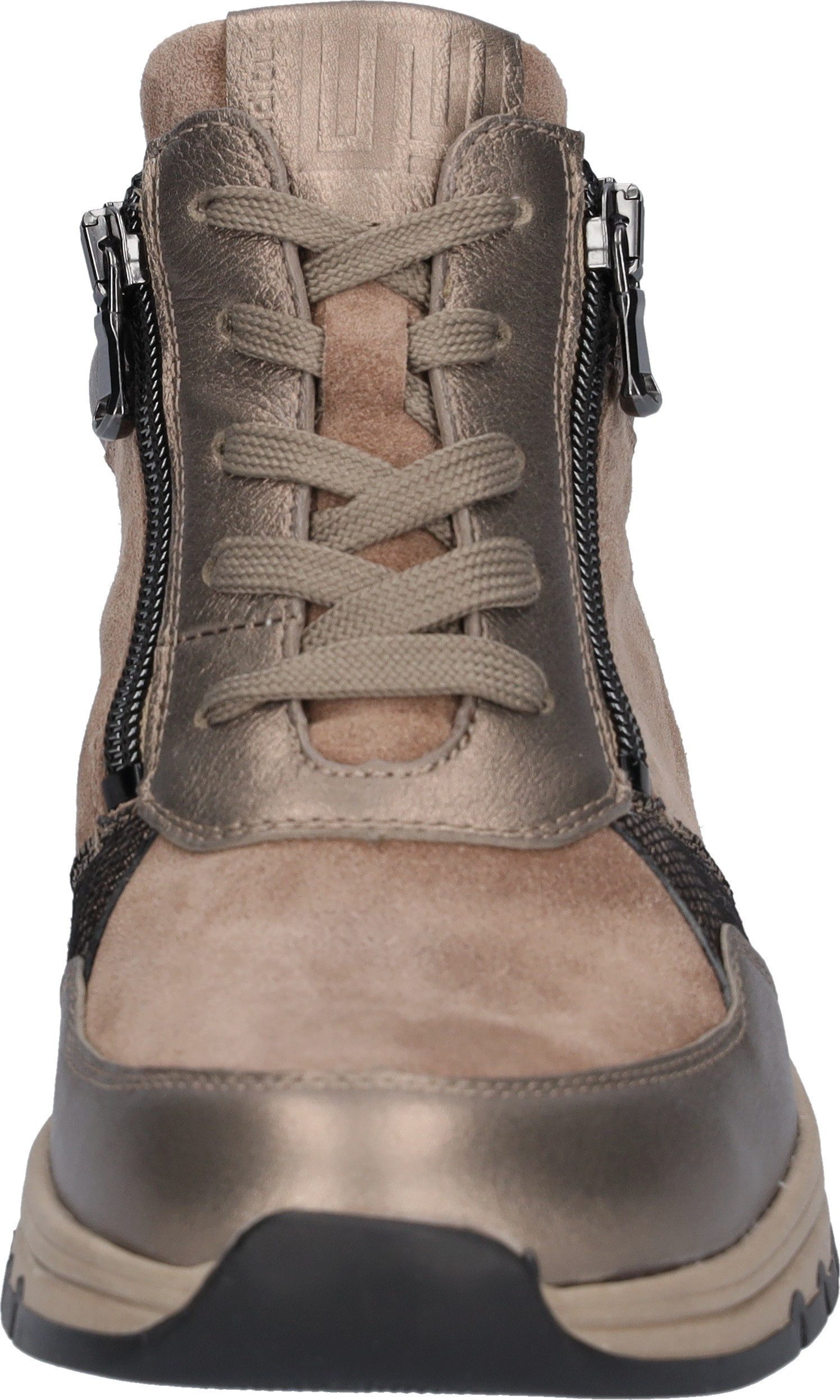 Waldläufer Veterschoenen H-APRIL High top sneaker, veterlaarsje met ritssluitingen, H-wijdte