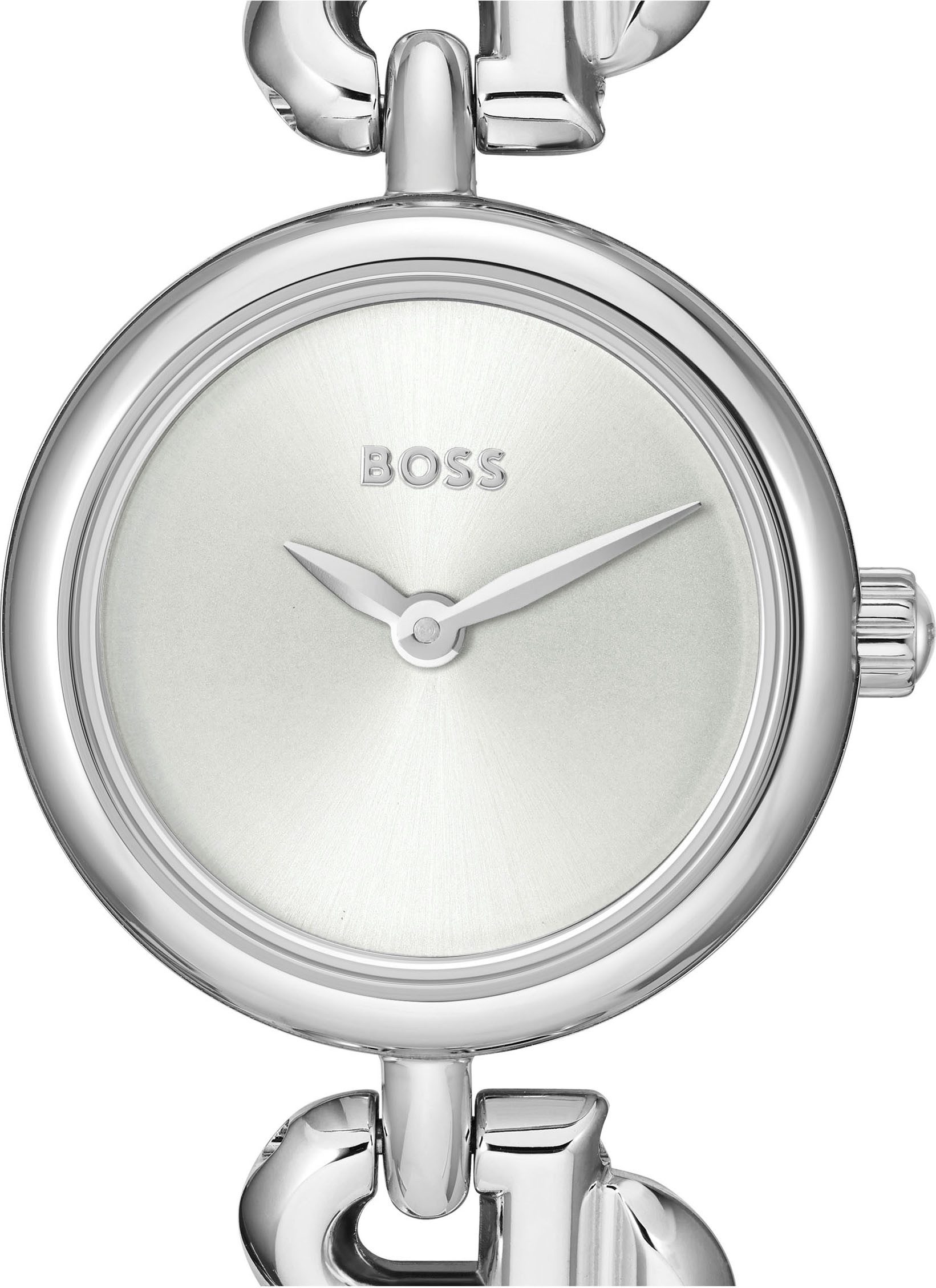 Boss Kwartshorloge DOUBLE B DRESSY Horloge, dameshorloge, stalen band, analoog