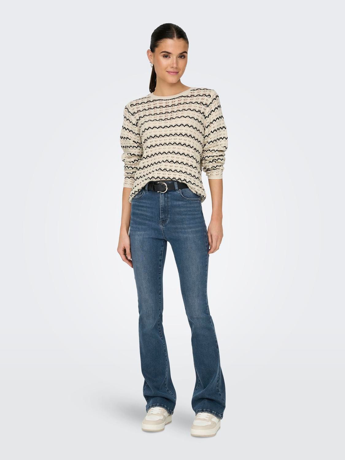 Only Gebreide trui ONLASA LS STRUCTURE O-NECK NCA KNT