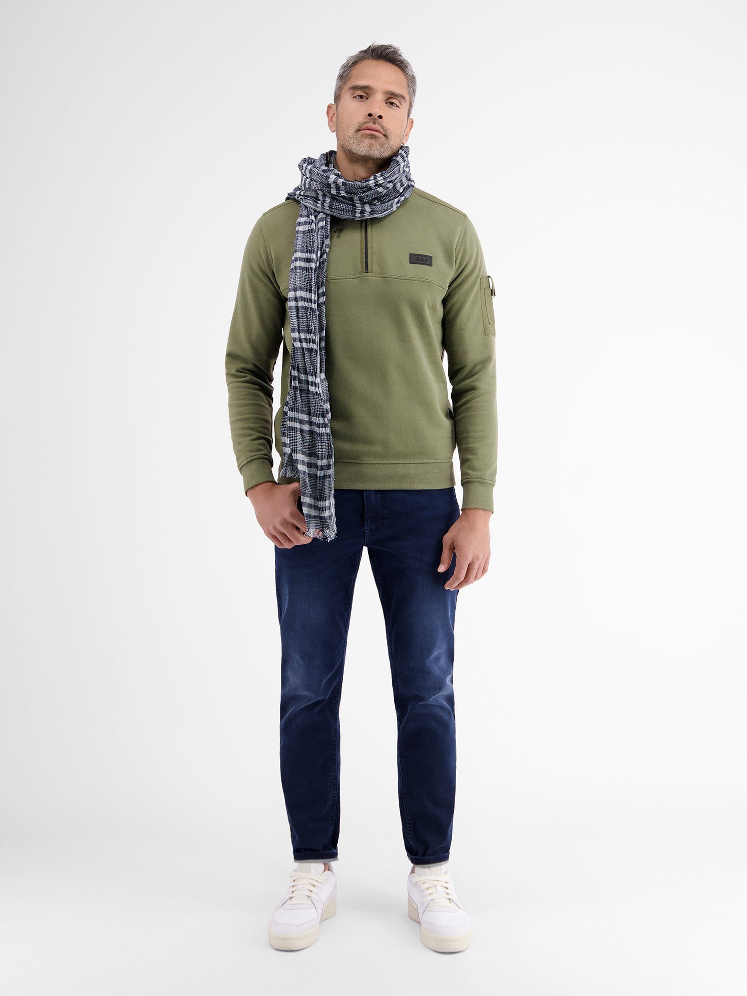 Lerros Sweatshirt LERROS troyer in zachte sweatshirtkwaliteit