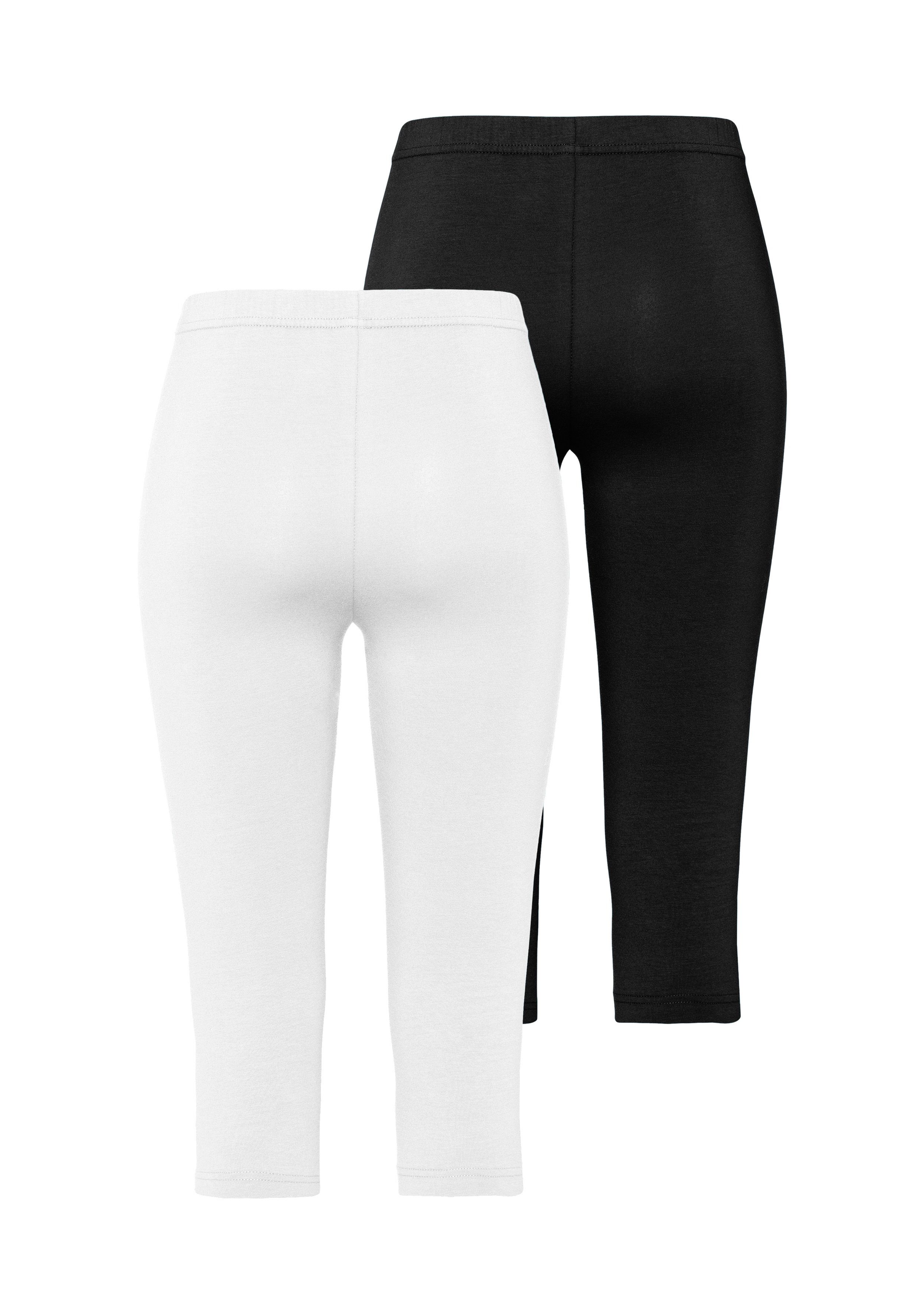 vivance active Caprilegging met rubberen tailleband, loungewear (Set van 2)