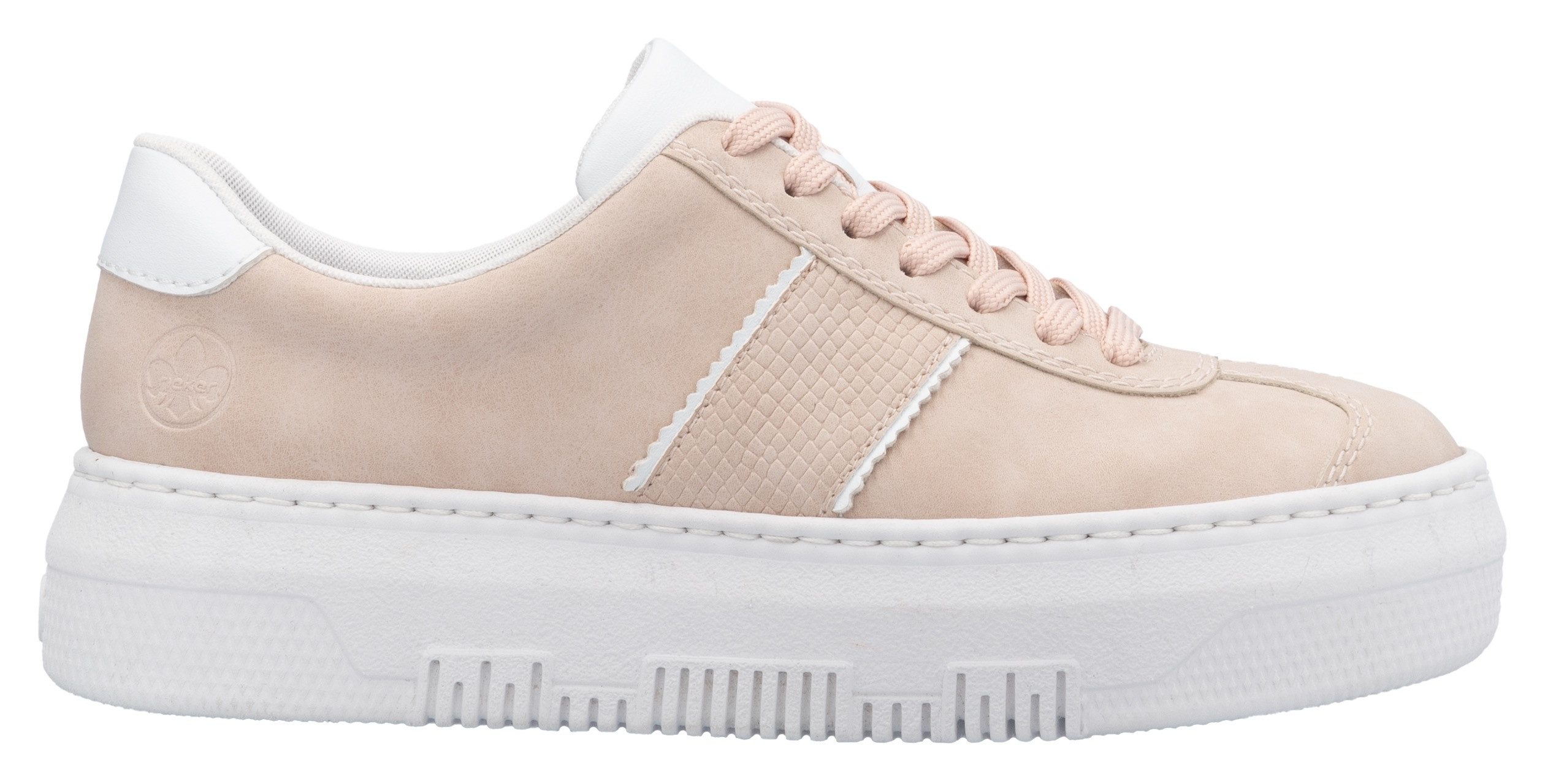 Rieker Plateausneakers veterschoen, lage schoen, vrijetijdsschoen met gepolsterde schachtversteviging