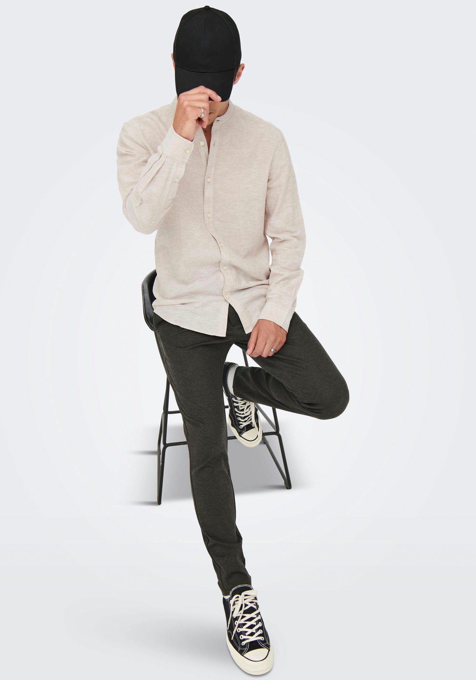 ONLY & SONS Stoffen broek met licht structuurmotief