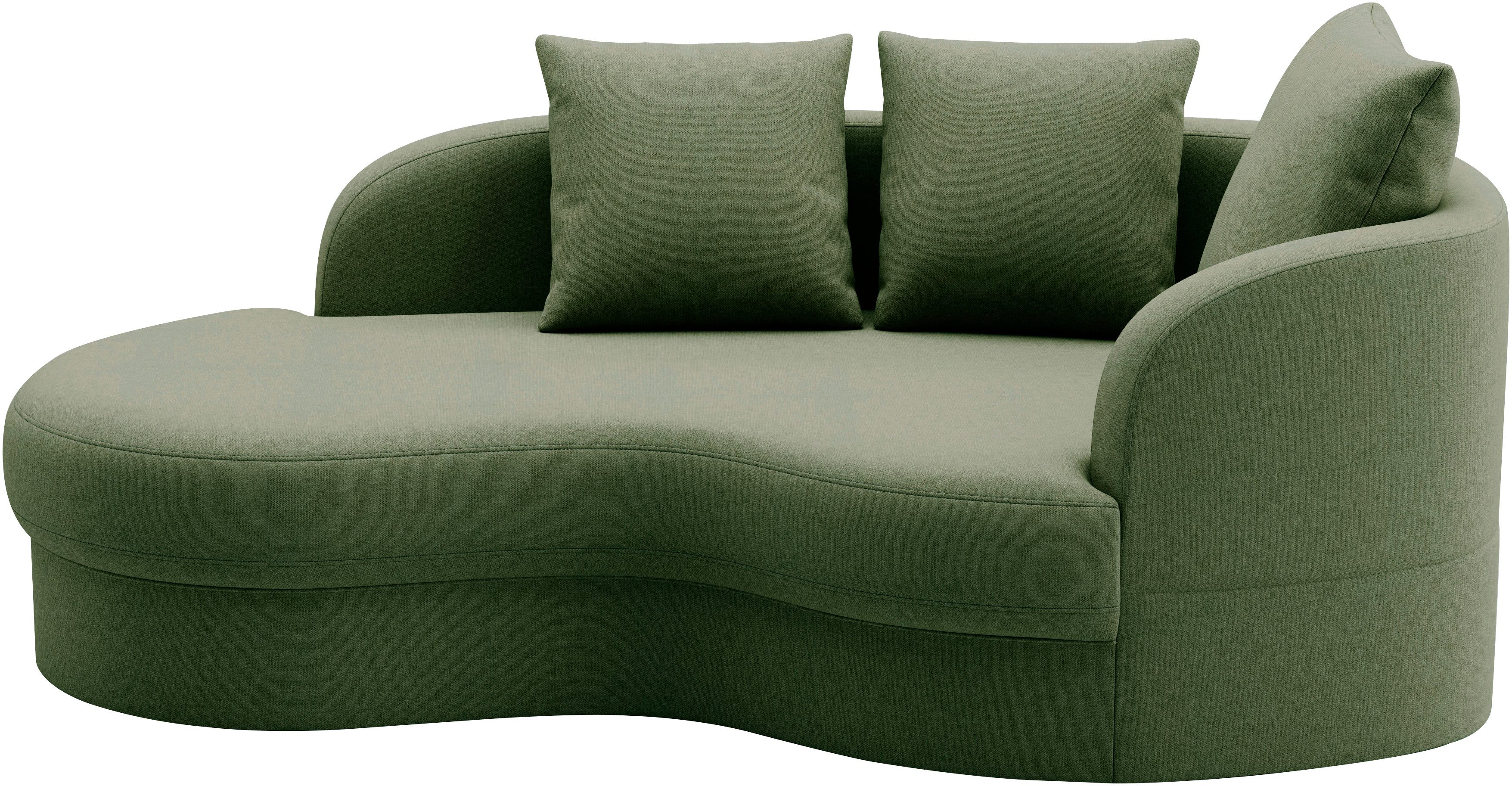 sit&more Récamier Samba moderne organische vorm, inclusief 3 losse rugkussens