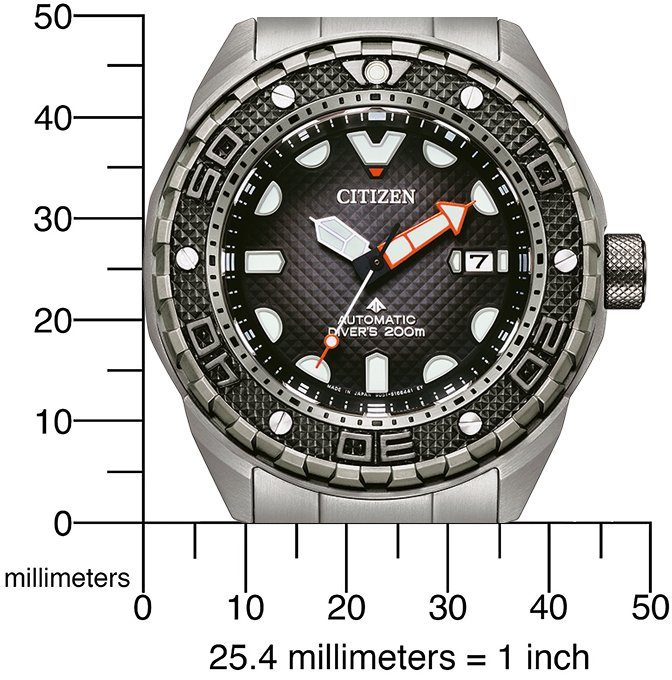 Citizen Automatisch horloge Promaster Mechanical Diver Horloge, herenhorloge, duikhorloge, tot 20 bar waterdicht, saffierglas (set, 2-delig, Met extra verlengingsband in zwart)