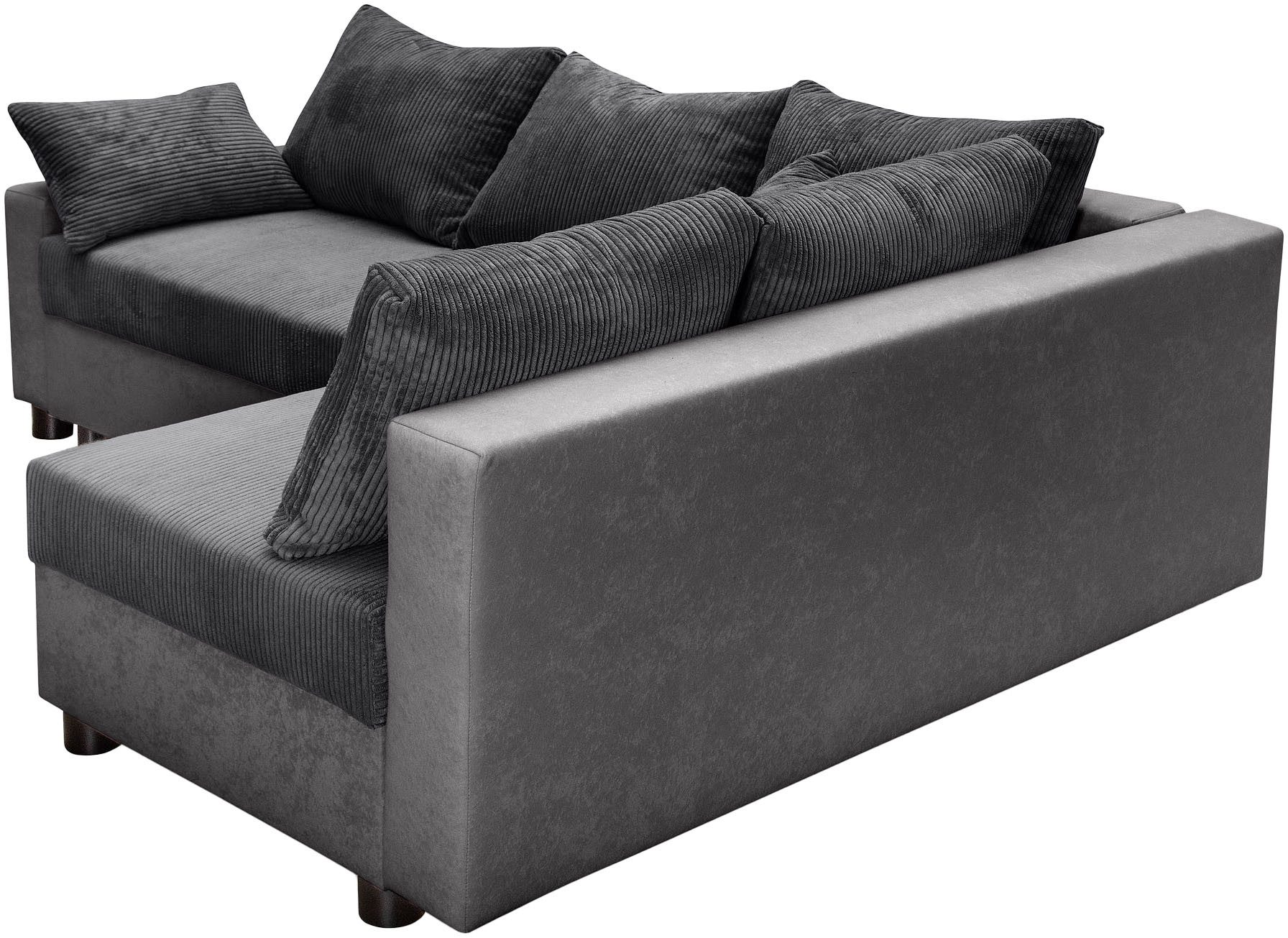 COLLECTION AB Hoekbank Parma L-vorm met slaapfunctie en bedlade, inclusief kussens, bonell-federkern