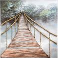 spiegelprofi gmbh olieverfschilderij rope bridge (1 stuk) multicolor