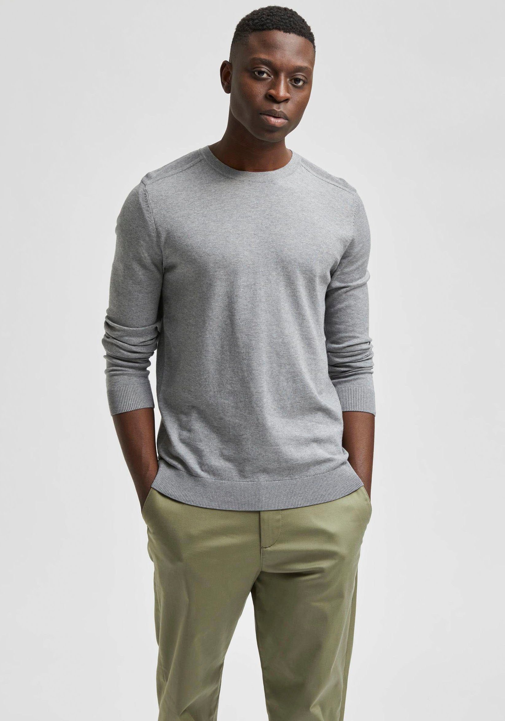 NU 20% KORTING: SELECTED HOMME Trui met ronde hals Berg Crew Neck