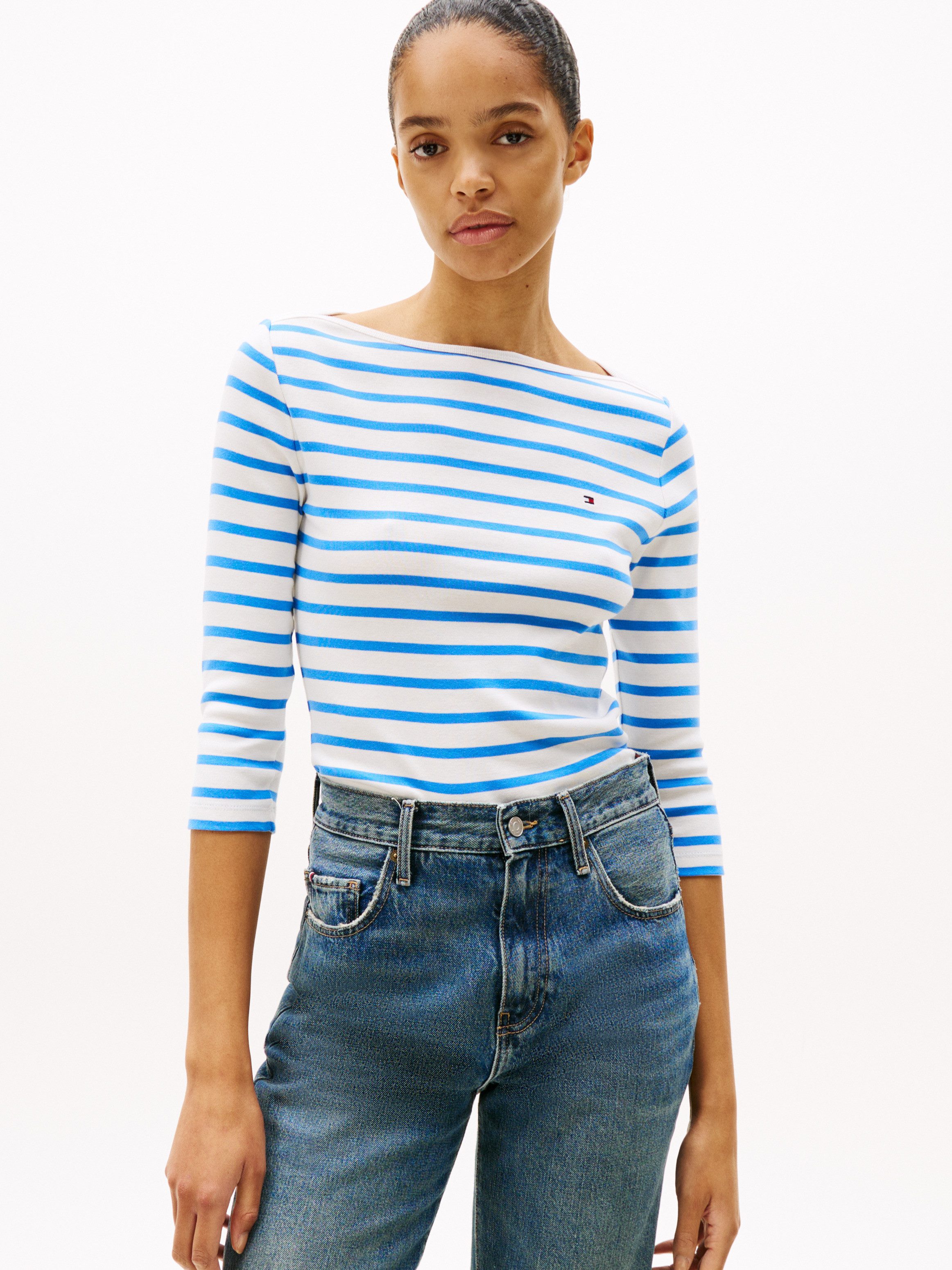 Tommy Hilfiger Shirt met 3/4 mouwen NEW CODY SLIM BOAT-NK 3/4SLV
