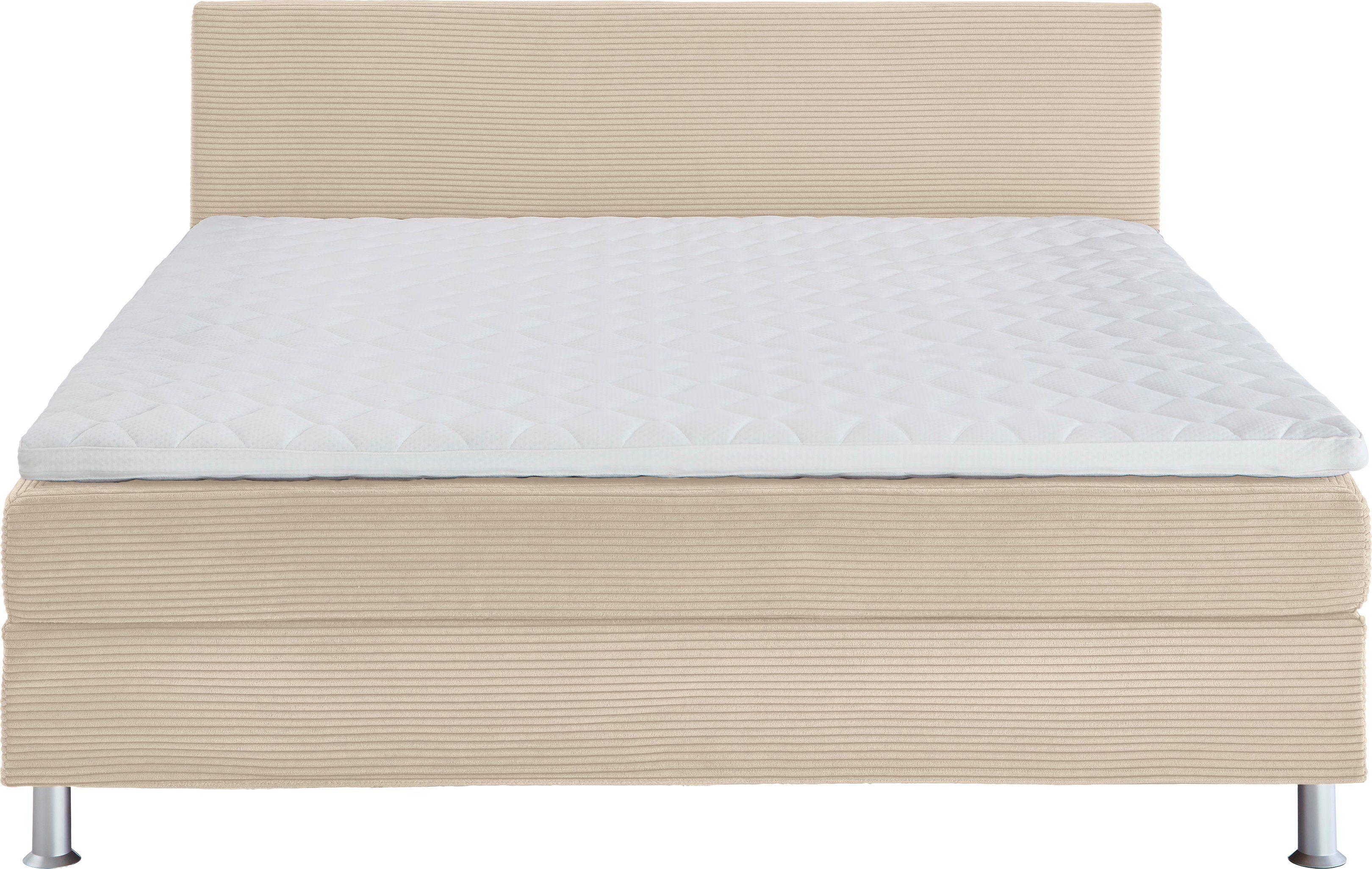 ATLANTIC home collection Boxspring Edison inclusief bonell-binnenveringsmatras en topmatras