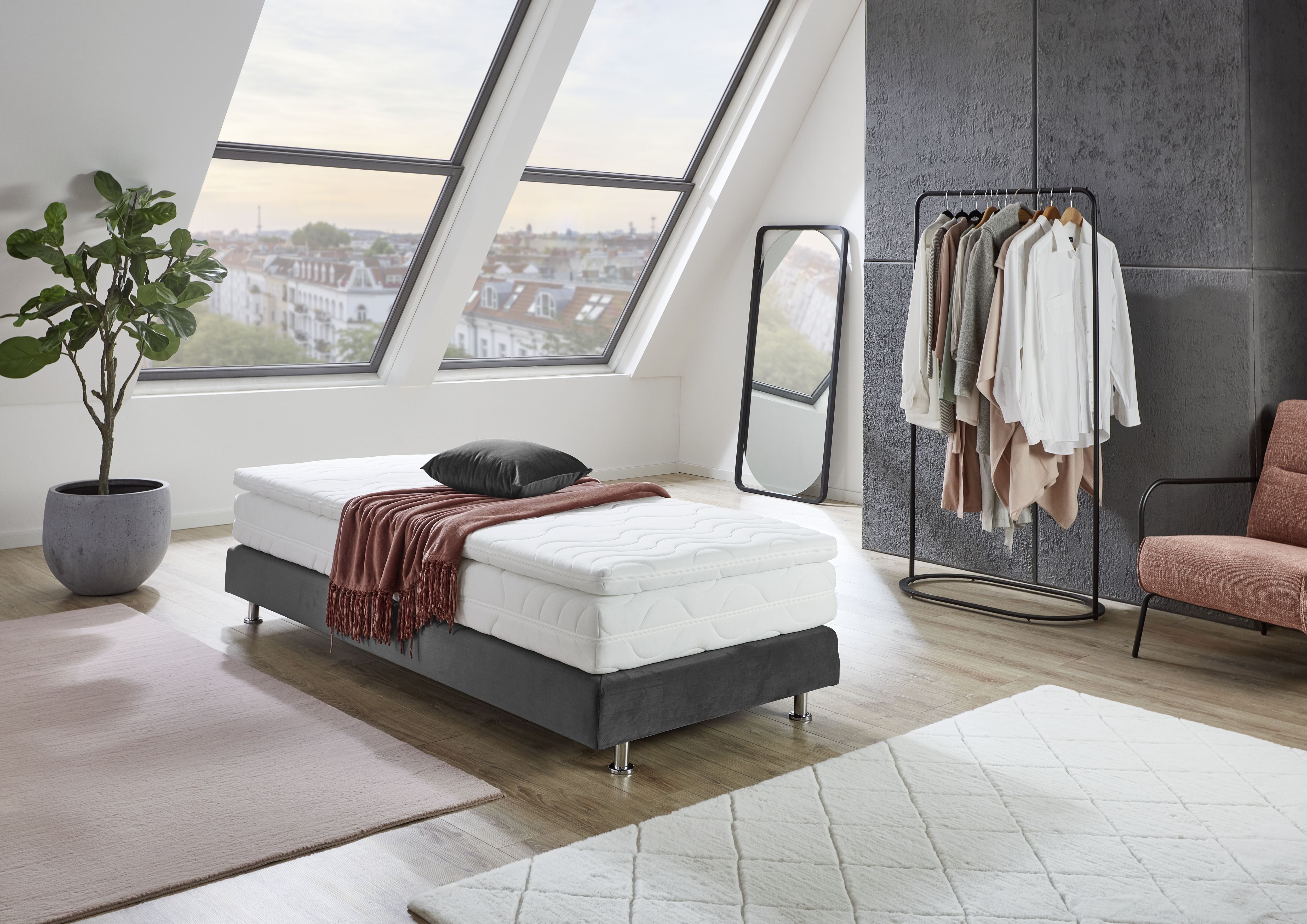 Westfalia Polsterbetten Boxspring NAGOYA selecteerbaar met en zonder topper, verkrijgbaar in h2, h3 en h4