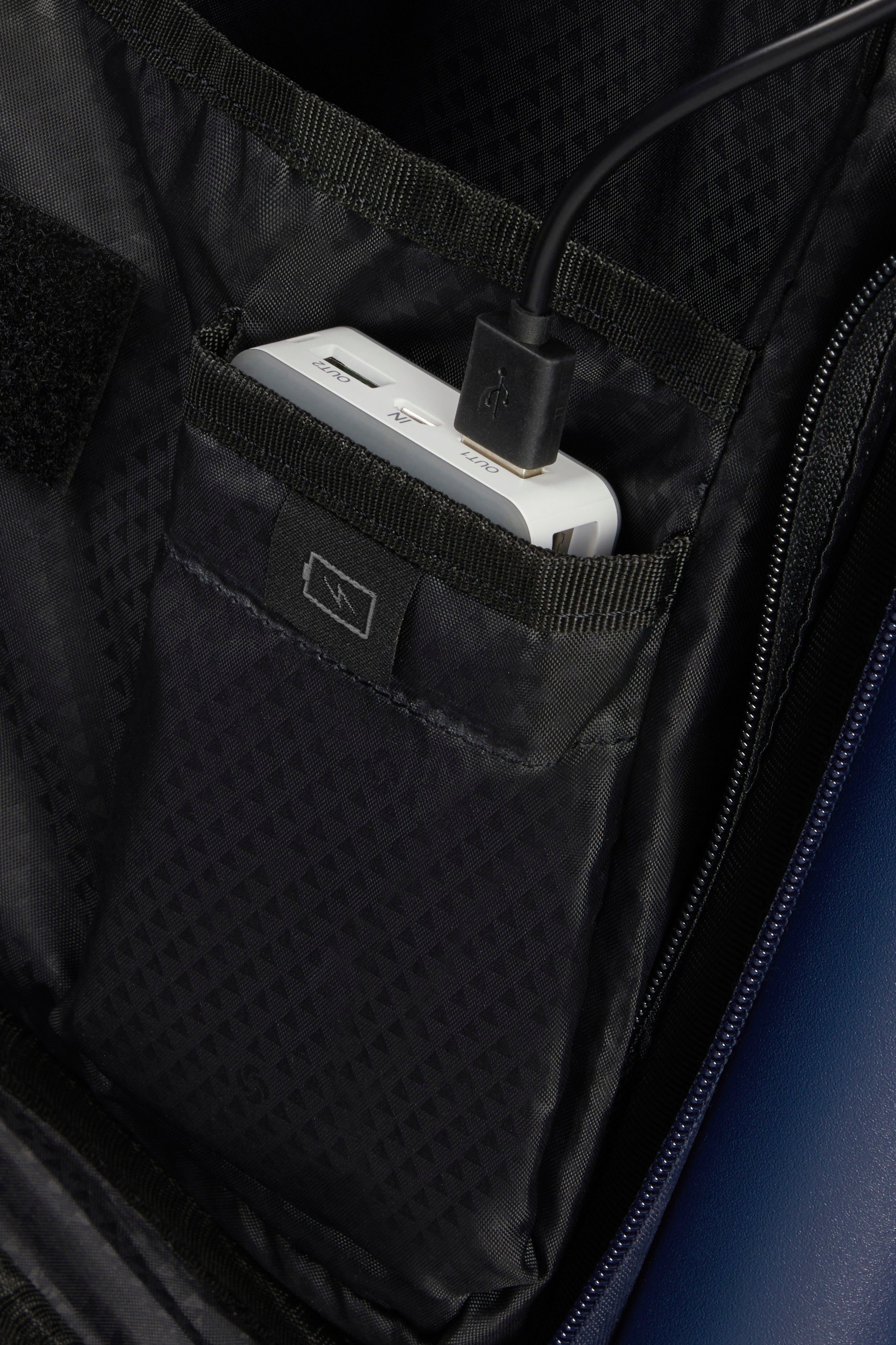 Samsonite Hardshell-trolley STACKD 55 Handbagagekoffer reiskoffer rits-laptopvak USB-poort