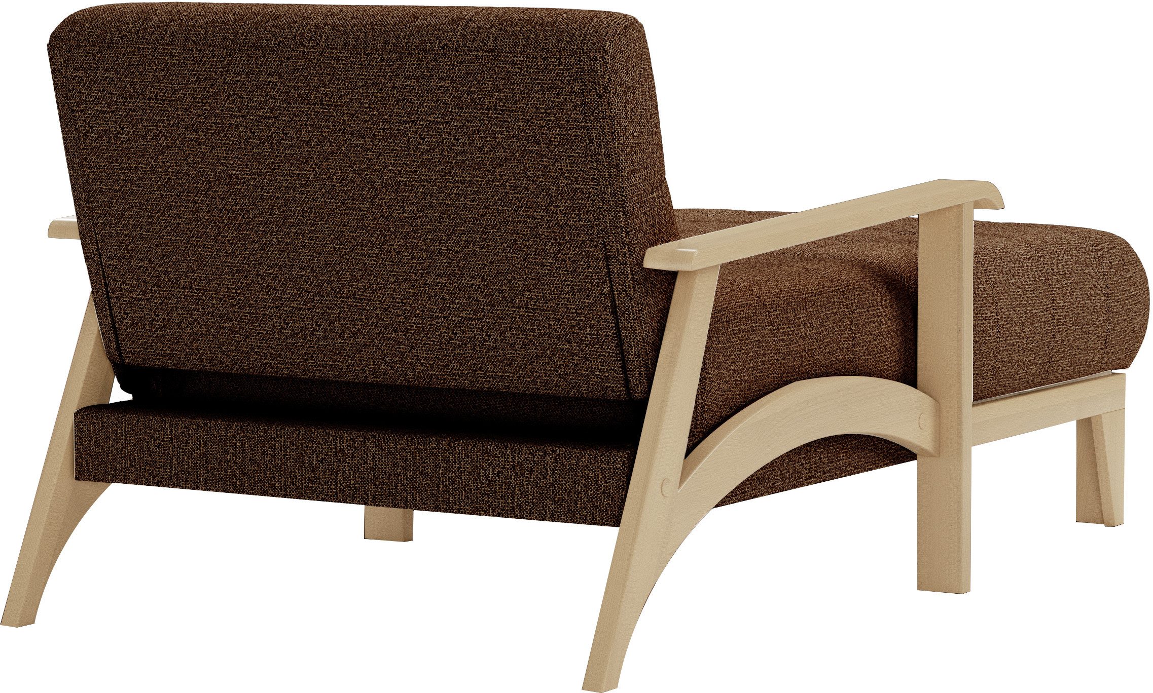sit&more Récamier Billund Armleuningen van natuurlijk beukenhout, verschillende bekledingen en kleuren