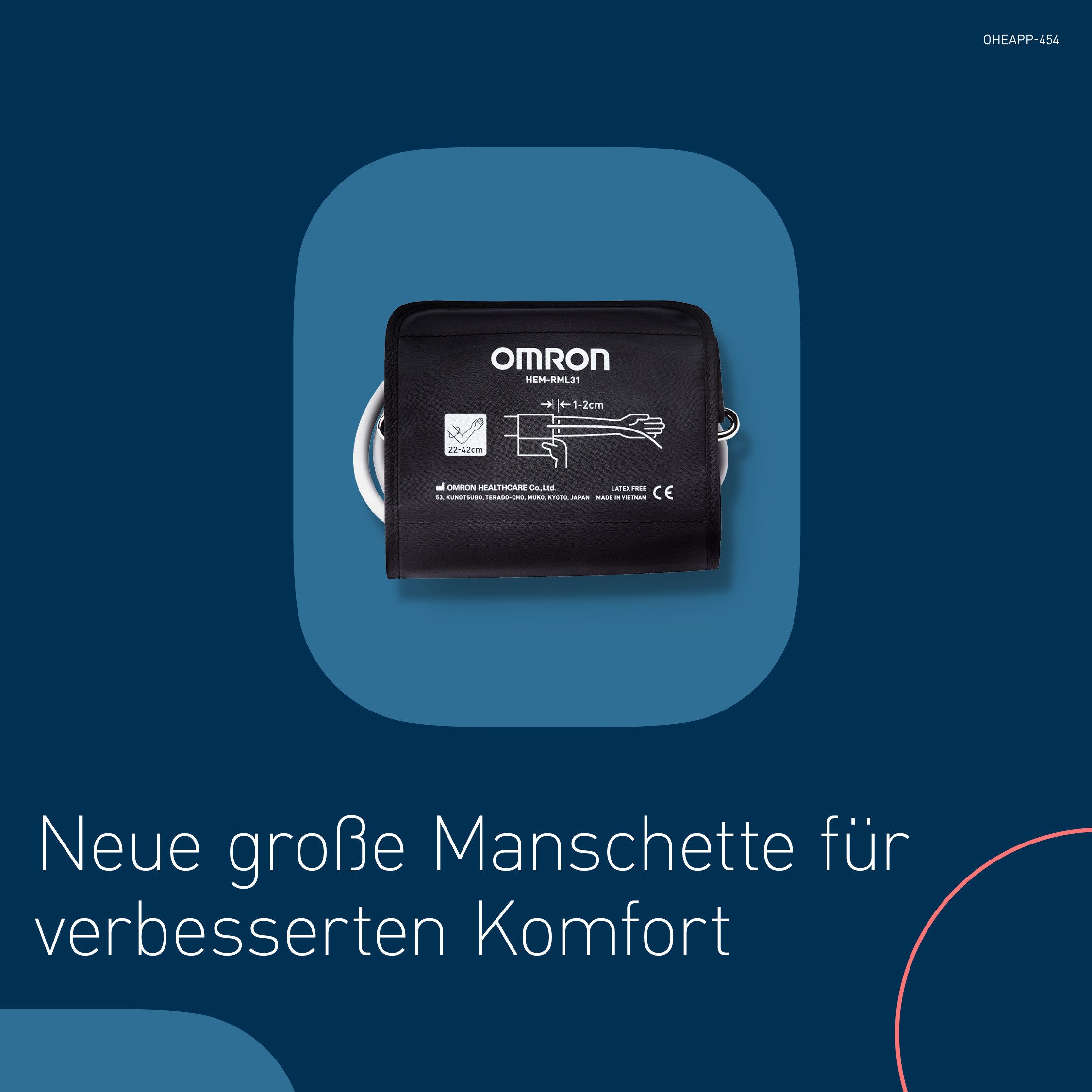 Omron Bovenarm bloeddrukmeter OMRON X2 Smart+ klinisch gevalideerd, met gratis app, universele manchet 22-42 cm