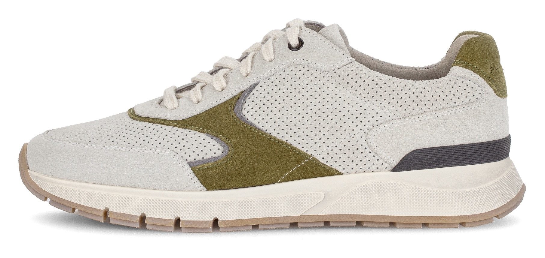 Pius Gabor Sneakers met sleehak , vrijetijdsschoen, lage schoen, veterschoen met contrastafwerkingen, g-breedte
