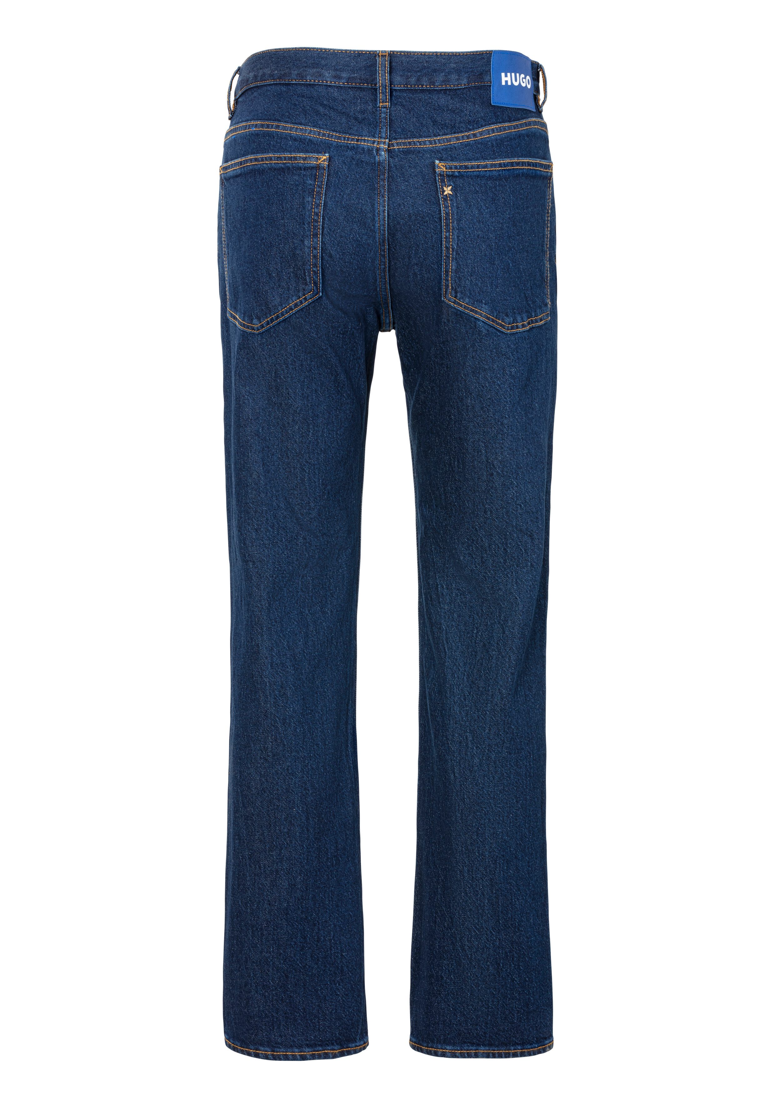 HUGO Blue Slim fit jeans Ash met stone-washed-finish