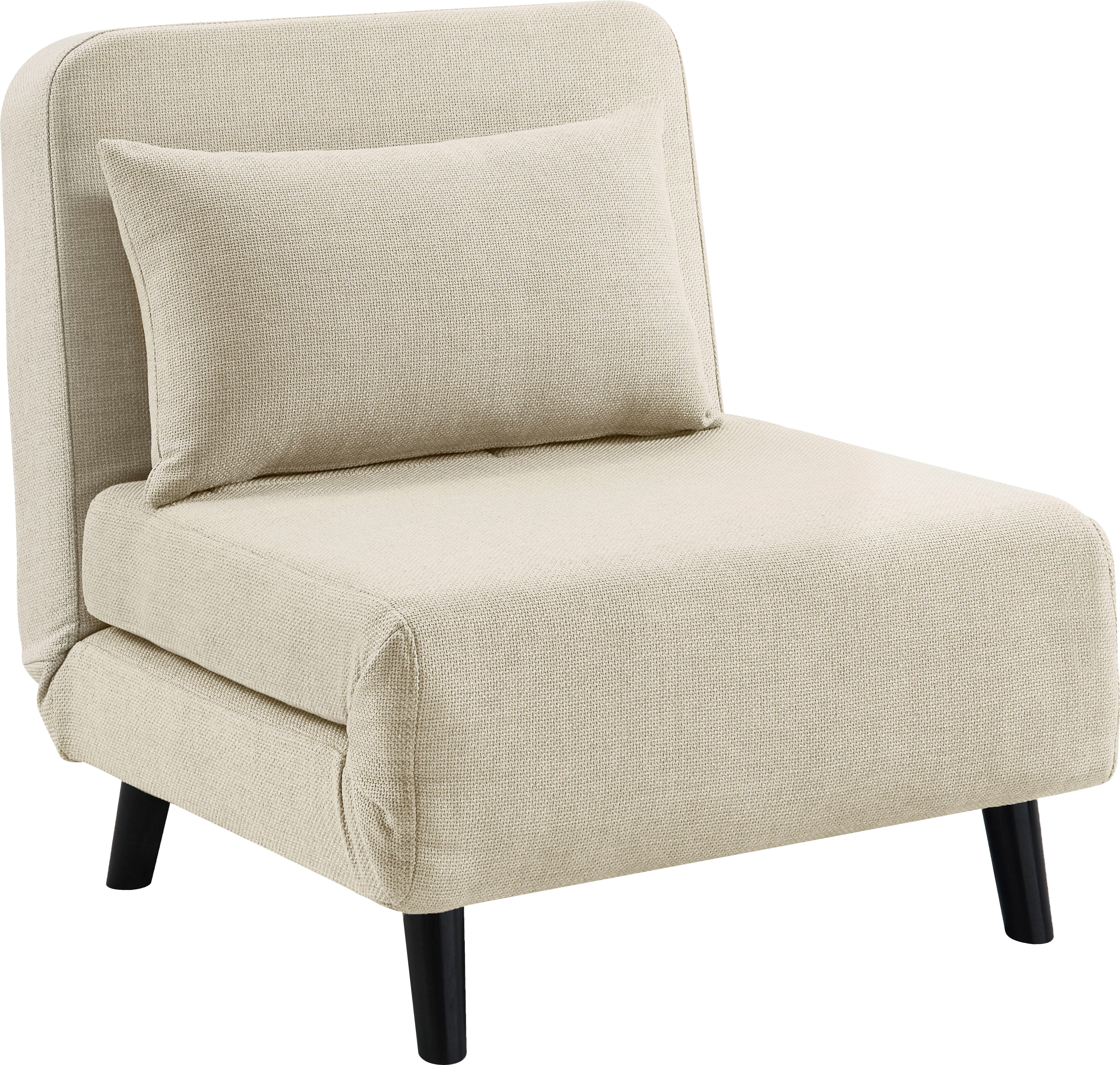 ATLANTIC home collection Fauteuil Robby incl. bedfunctie, meerdere verstelbaar, structuurstof