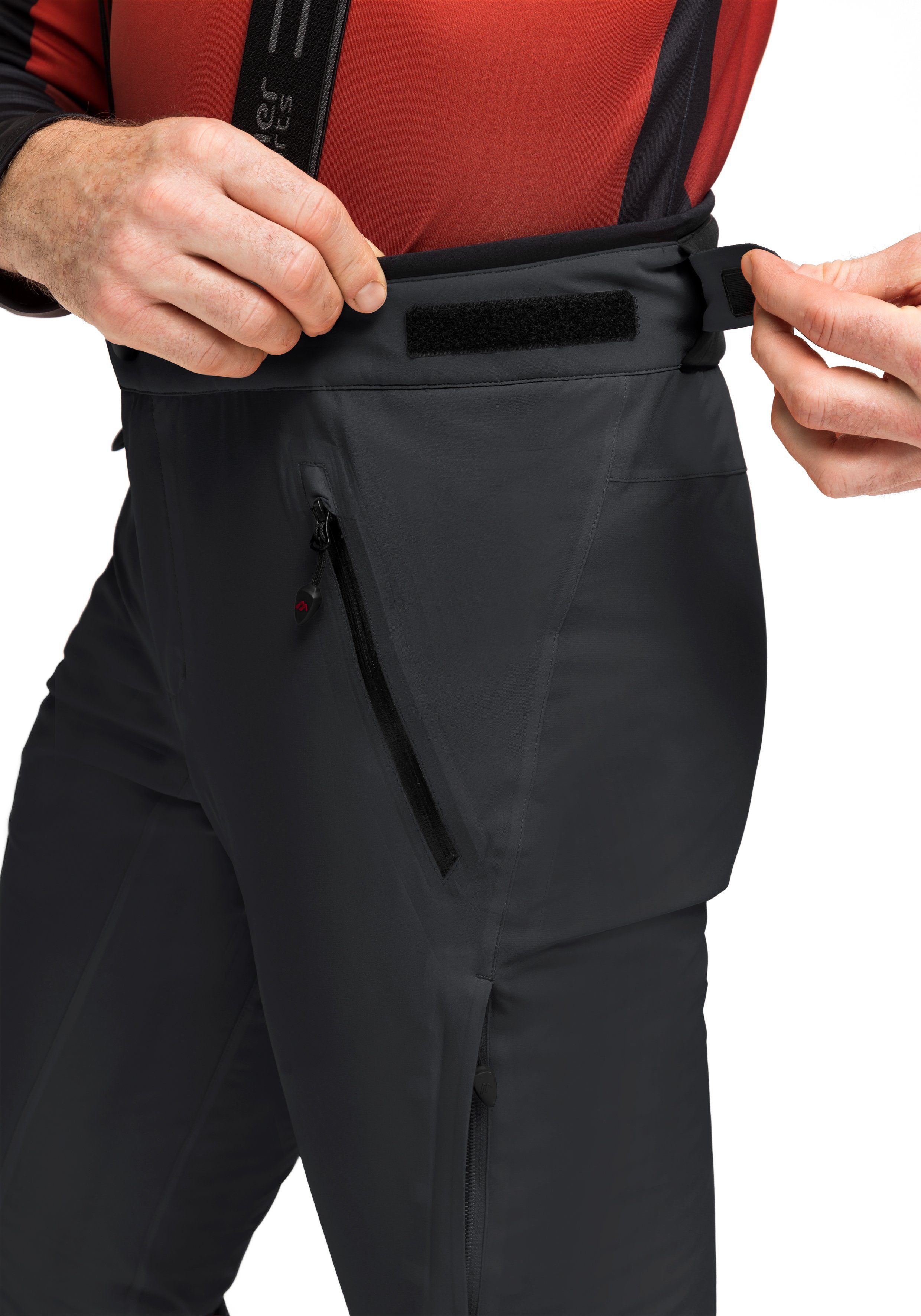 Maier Sports Skibroek Copper slim Heren sneeuwbroek met bretels, wind/waterdicht, slim fit