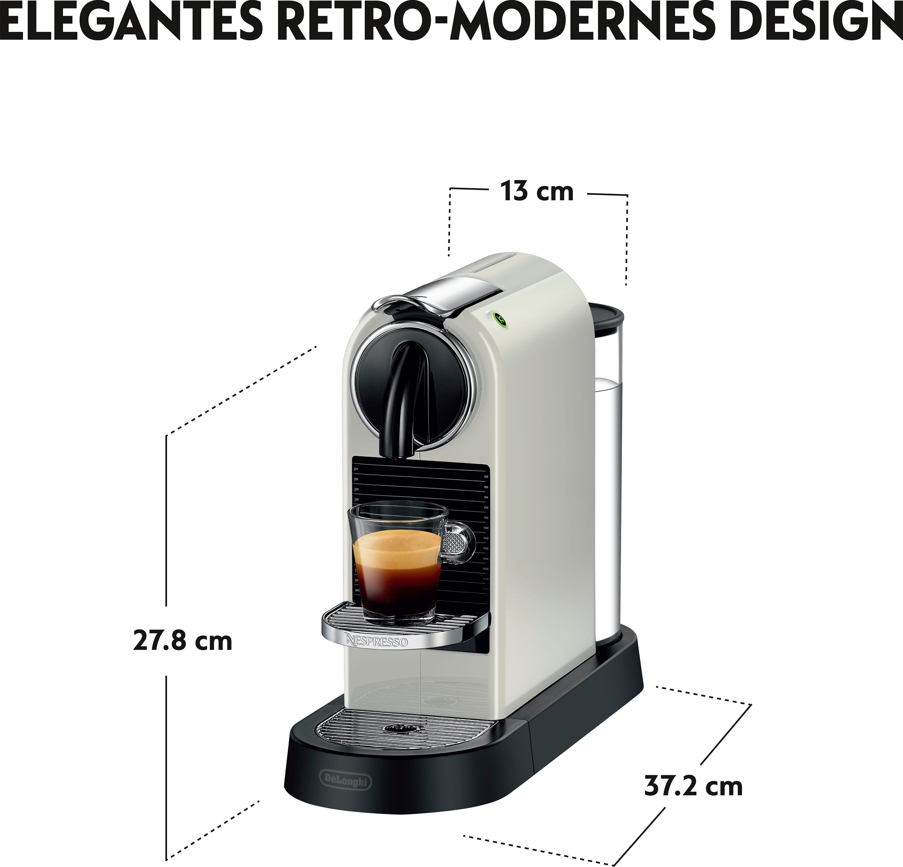 Nespresso Koffiecapsulemachine CITIZ EN 167.W van DeLonghi, White, incl. welkomstpakket met 7 capsules