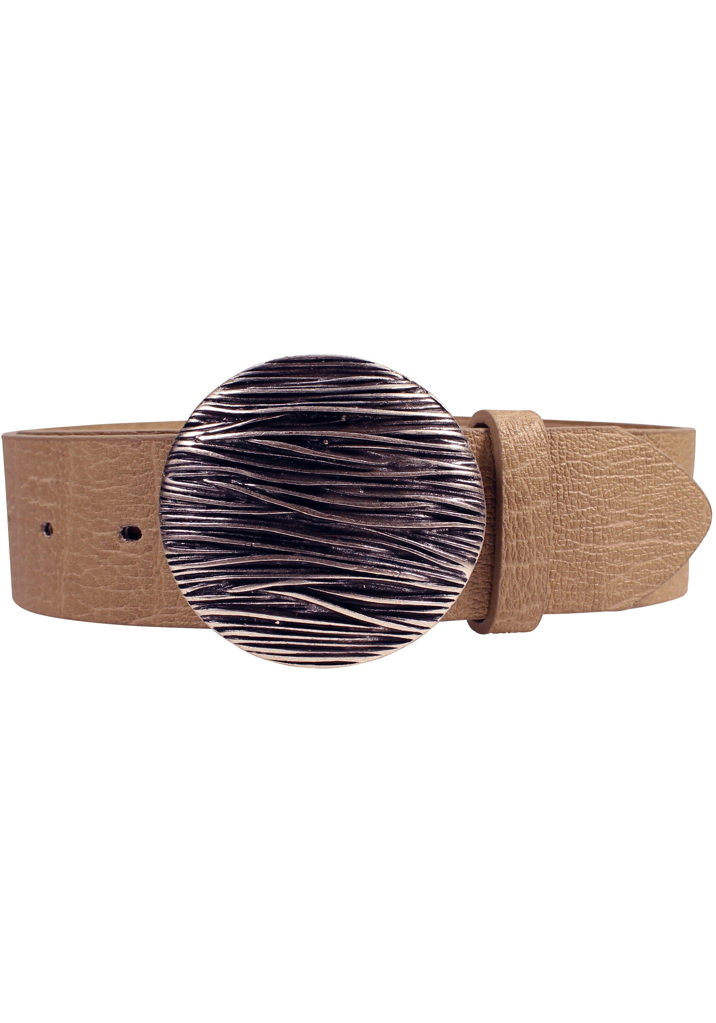 RETTUNGSRING by showroom 019° Koppelriem vegan riem "appleskin" taupe zeewier rond