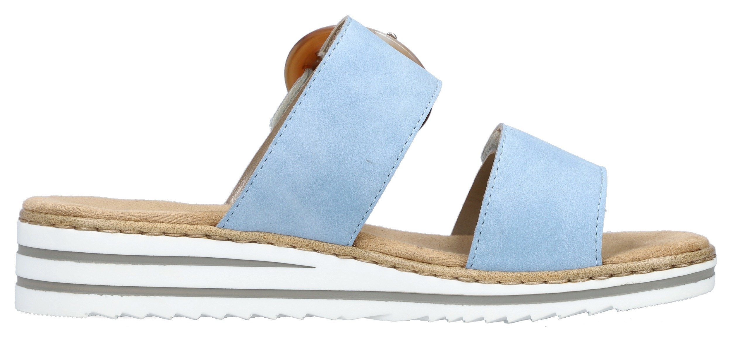 Rieker Slippers sleehak, zomerschoen, pantoffels met zachte binnenzool