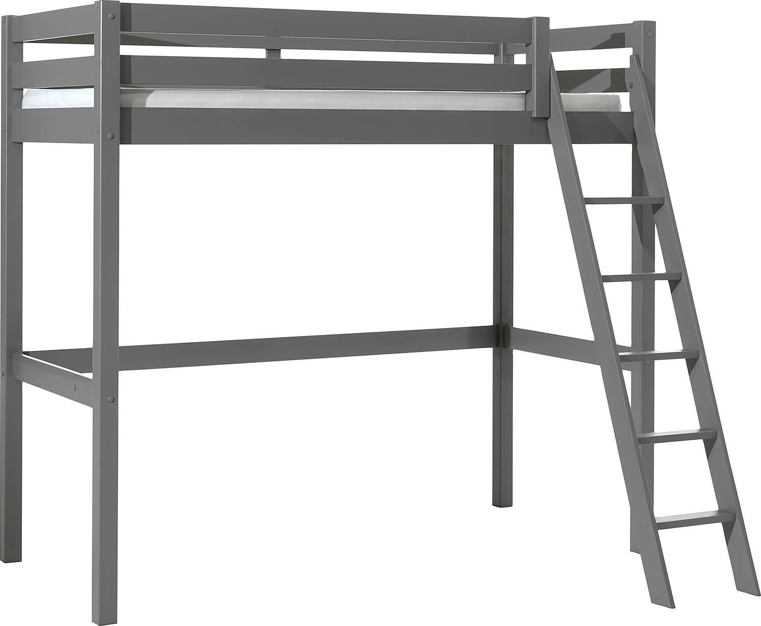 Vipack Hoogslaper Pino, incl. lattenbodem, valbeveiliging en schuine ladder