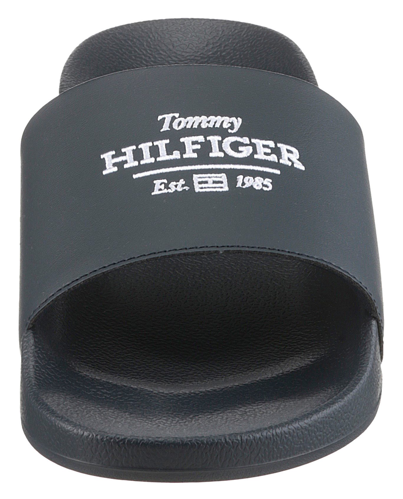 Tommy Hilfiger Slippers EMBROID HILFIGER 85 POOL SLIDE zomerschoen, slippers, badslippers met logo-borduursel