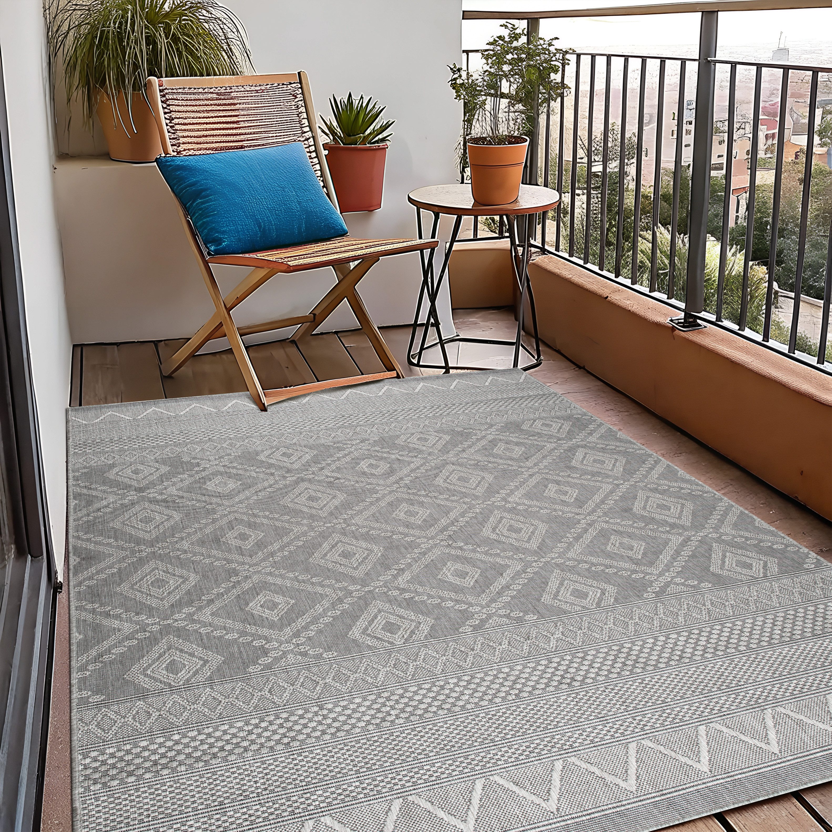 my home Vloerkleed Toronto is ook als loper verkrijgbaar Geschikt voor binnen en buiten, sisal-look, weerbestendig & uv-bestendig, boho