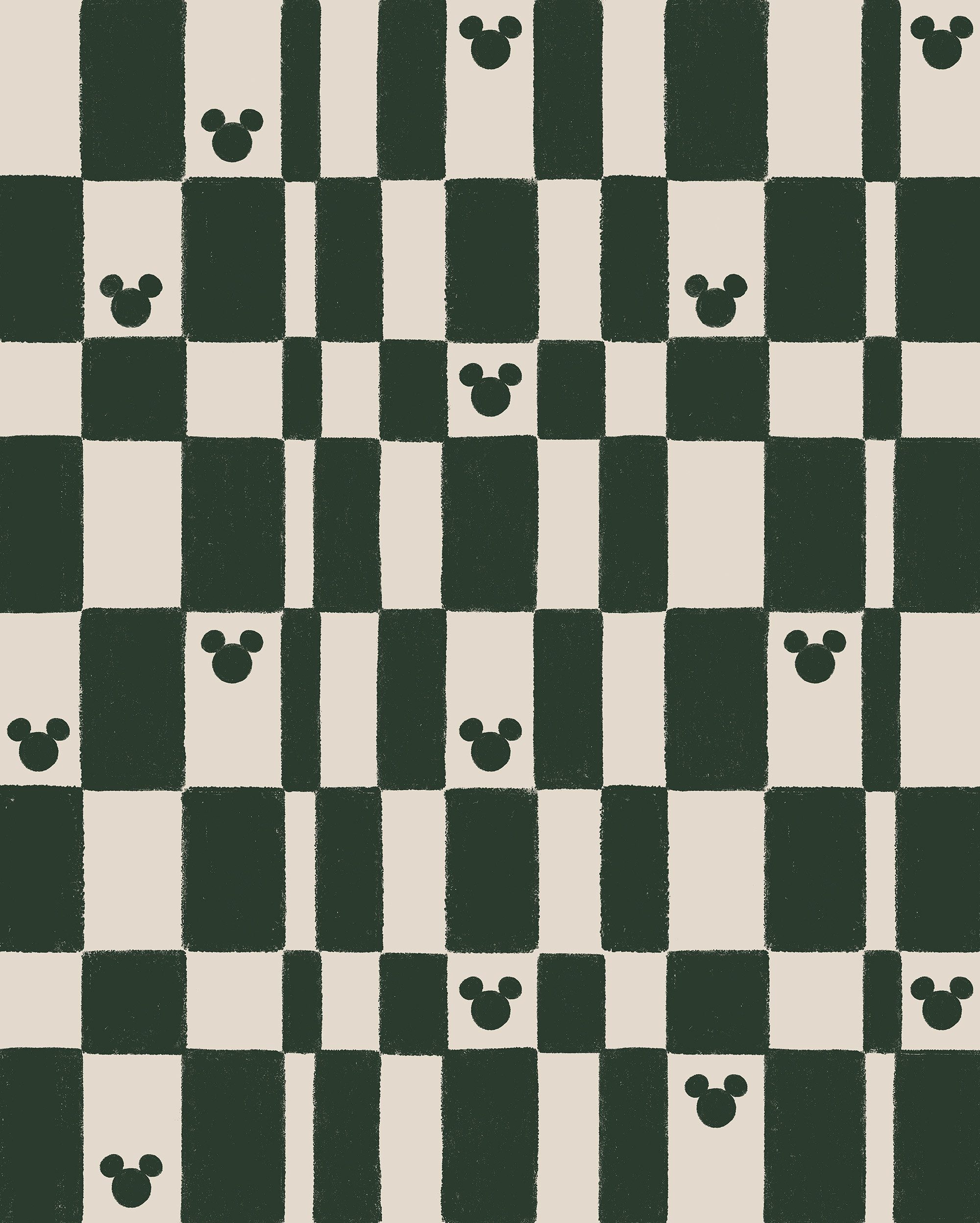 Komar Kinderbehang Disney Mickey Mouse Green Chess (1 stuk)
